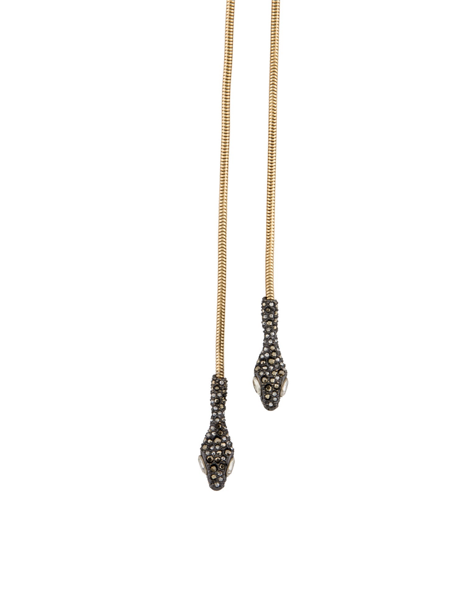 Alexis Bittar Crystal Snake Lavalier Necklace