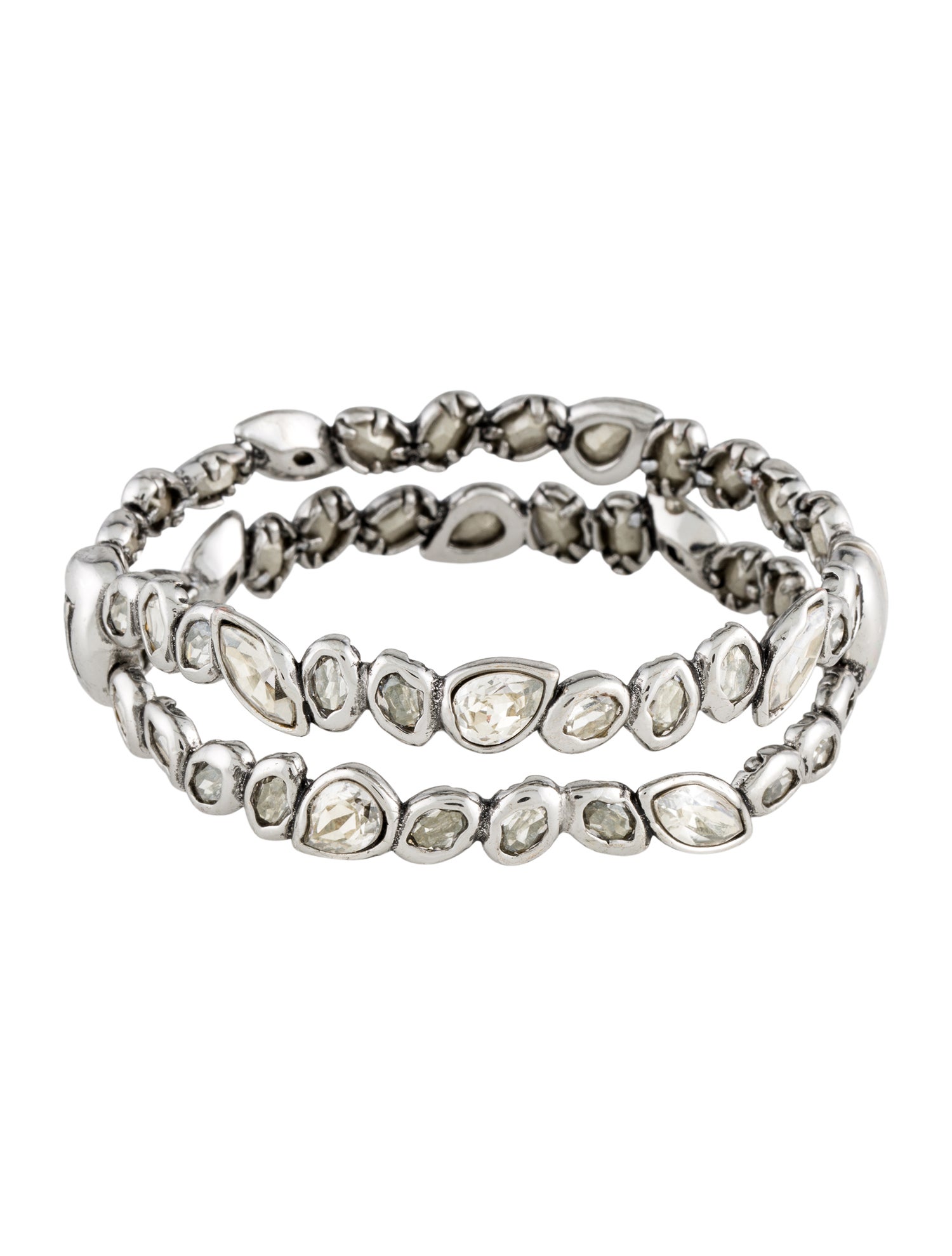 Alexis Bittar Crystal Hinged Bangle