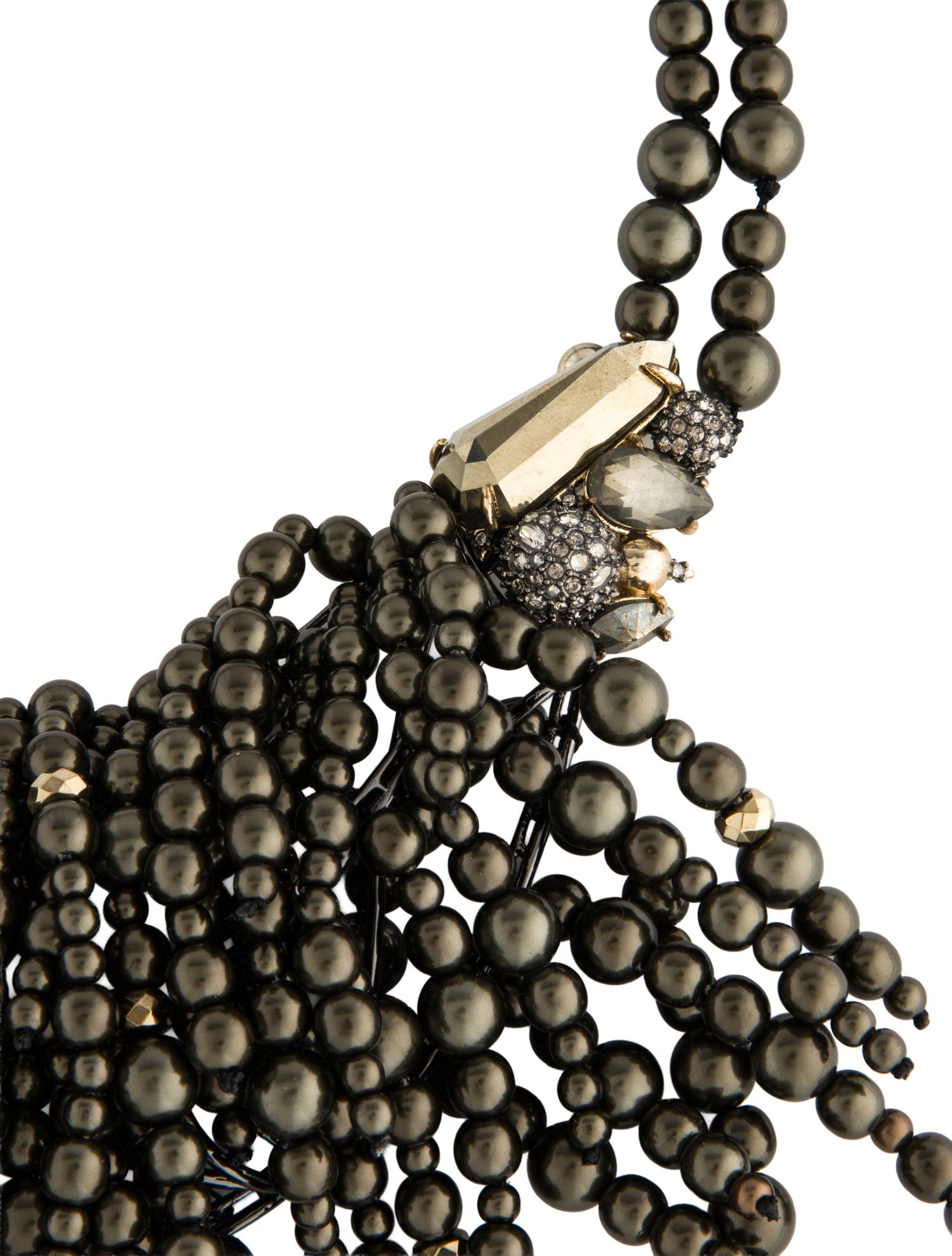 Alexis Bittar Cascading Pearly Statement Necklace