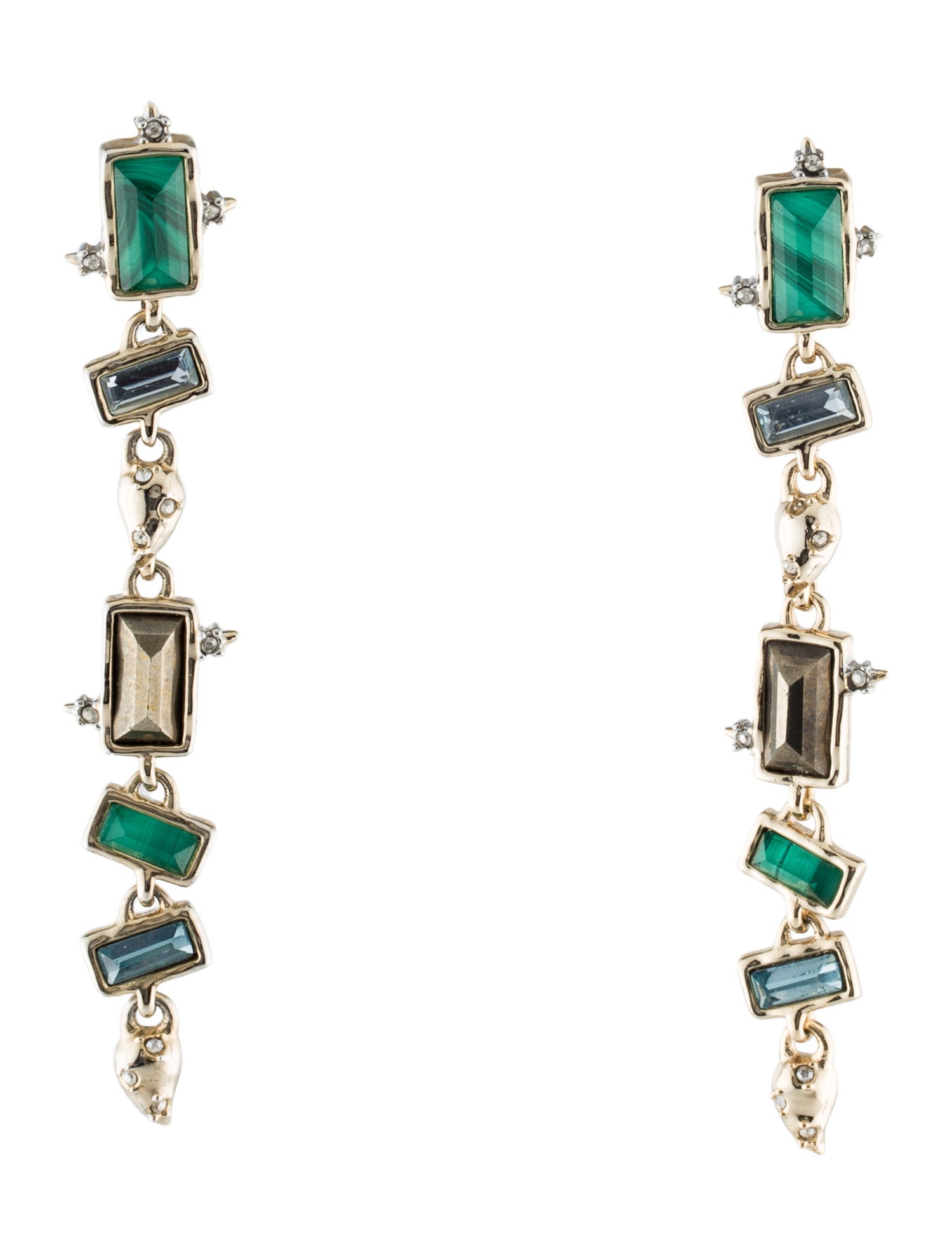 Alexis Bittar Crystal Dangling Post Drop Earrings
