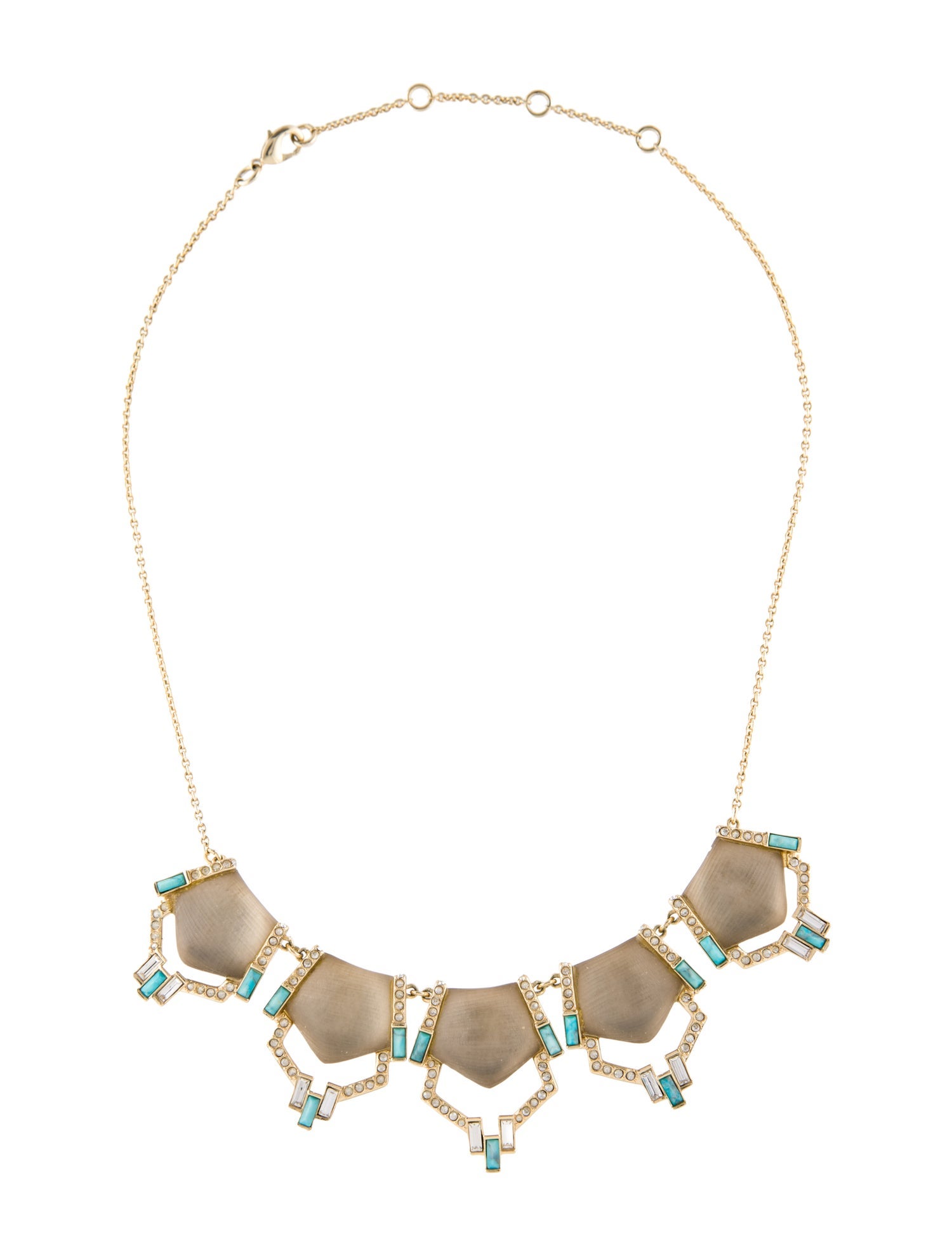 Alexis Bittar Crystal & Lucite Collar Necklace