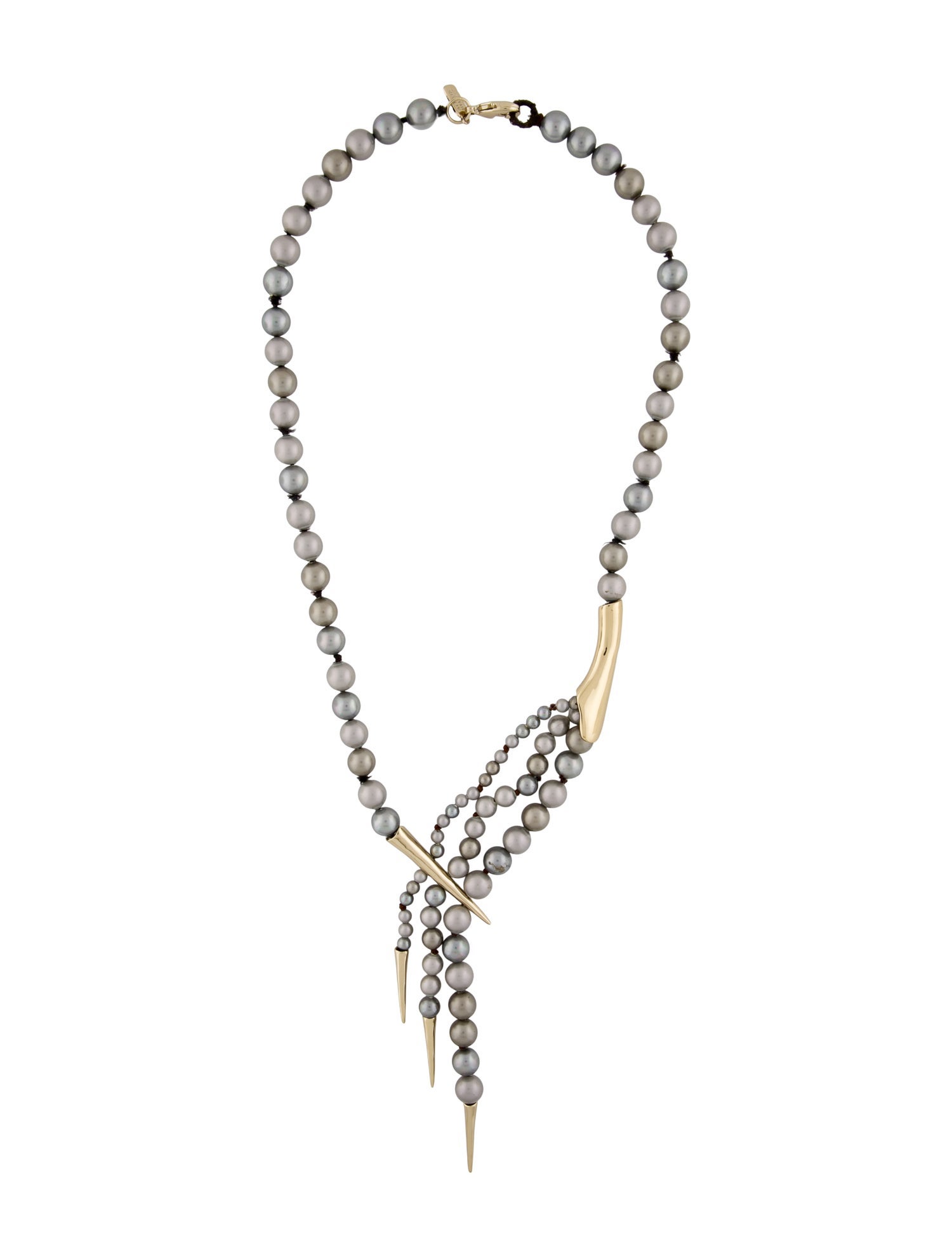 Alexis Bittar Pearl Miss Havisham Spear-Capped Beaded Necklace