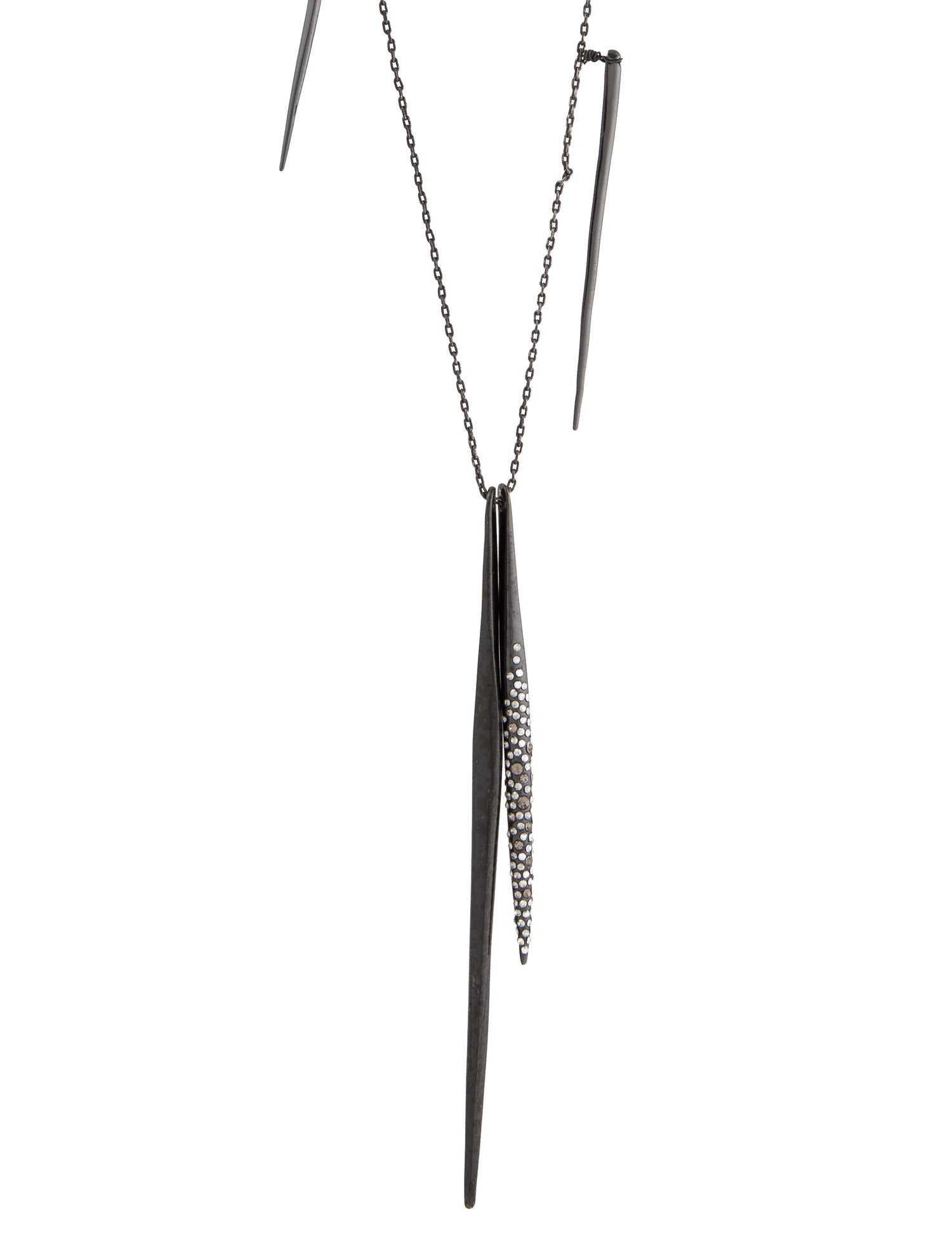 Alexis Bittar Crystal Encrusted Long Spear Necklace