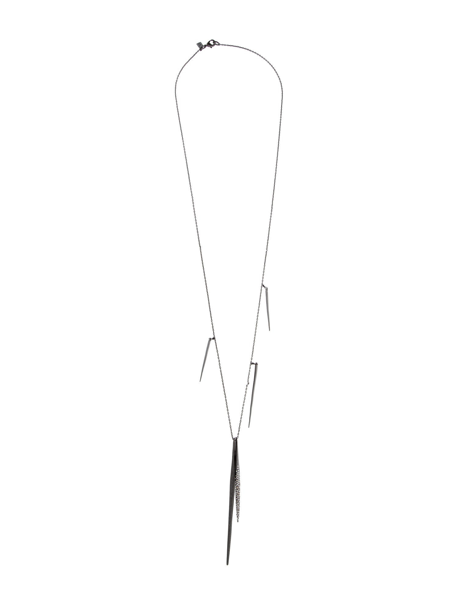 Alexis Bittar Crystal Encrusted Long Spear Necklace