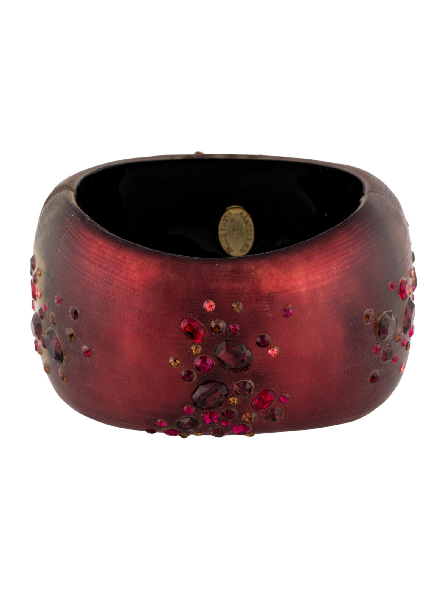 Alexis Bittar Lucite & Crystal Dust Organic Hinge Bracelet