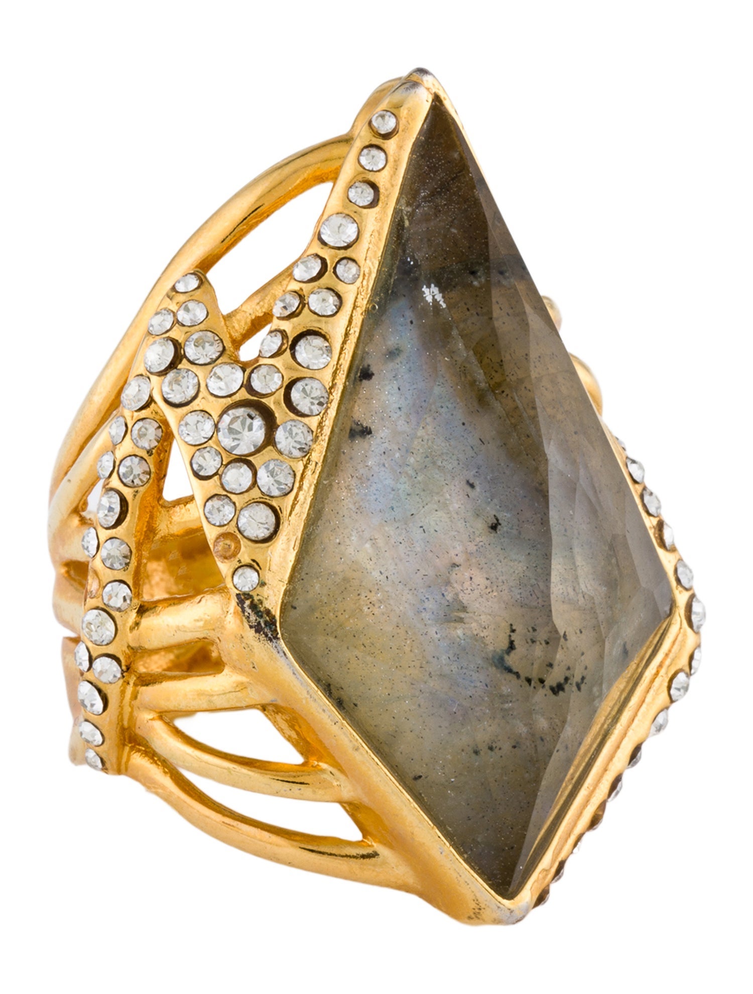 Alexis Bittar Crystal Encrusted Cocktail Ring