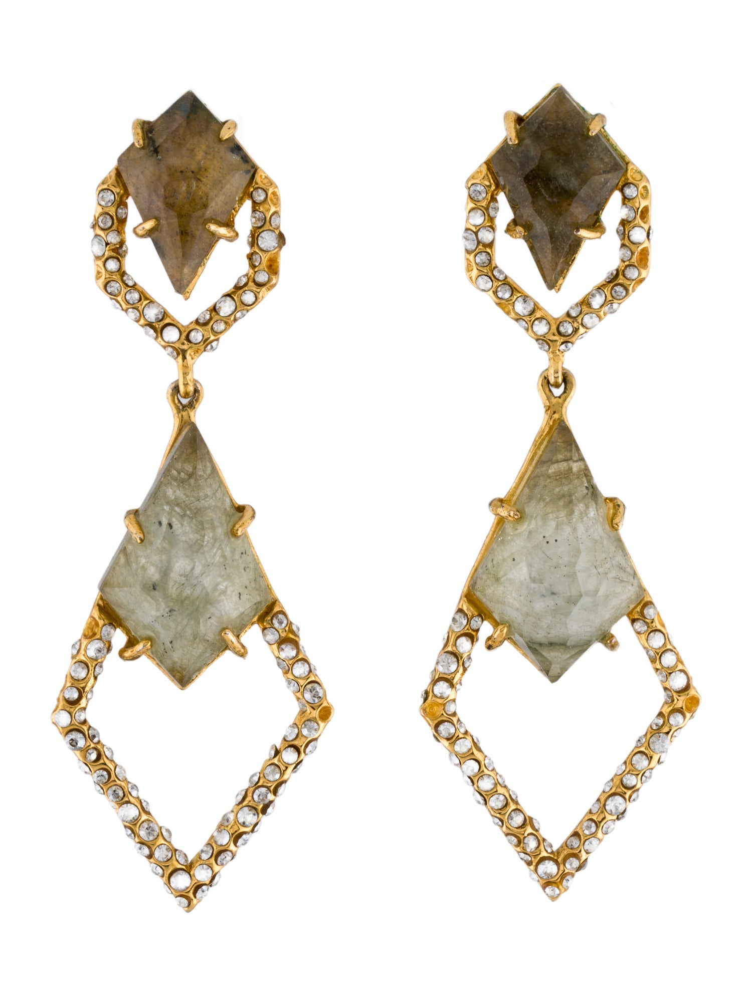Alexis Bittar Crystal Encrusted Drop Earrings