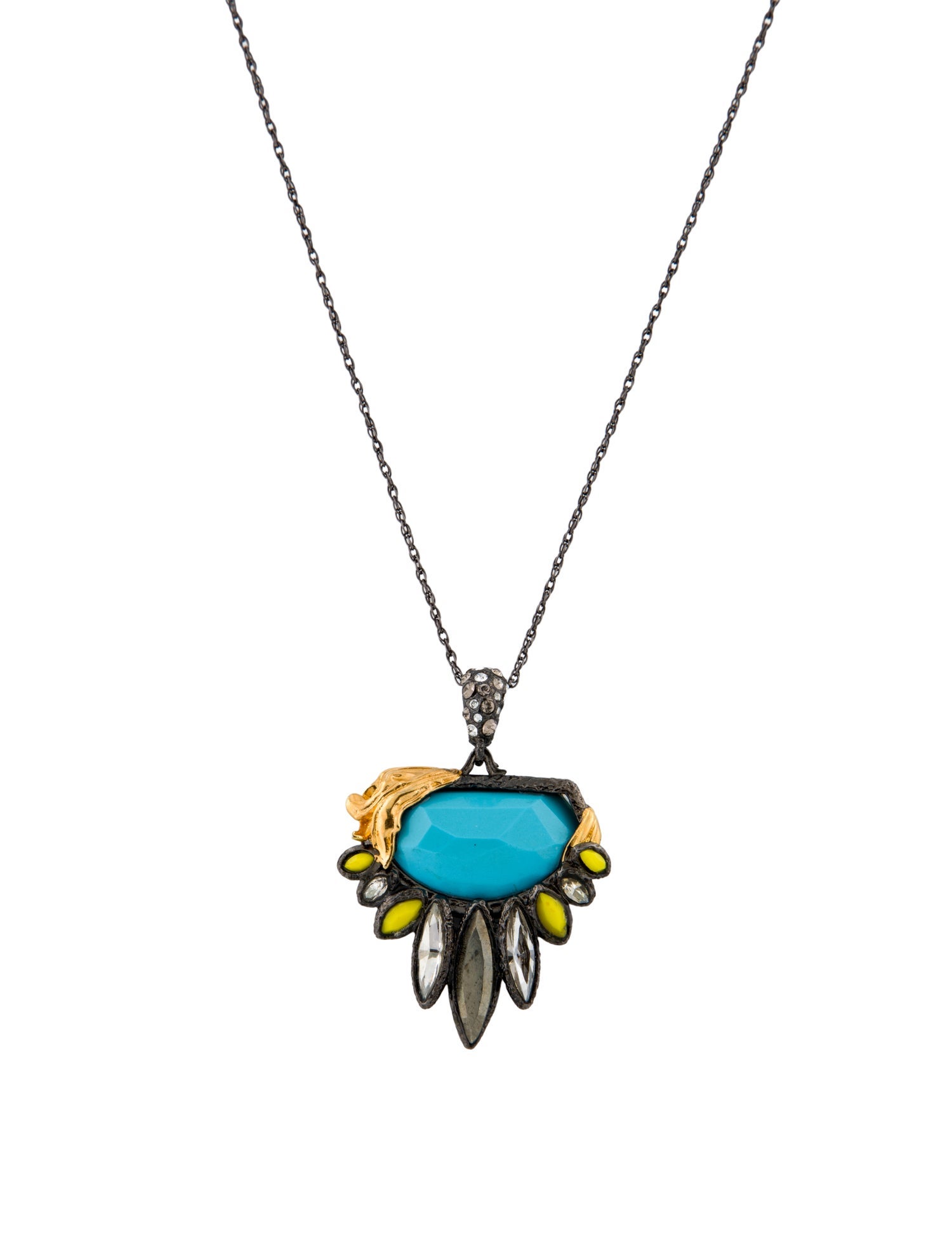 Alexis Bittar Crystal Encrusted Pendant Necklace