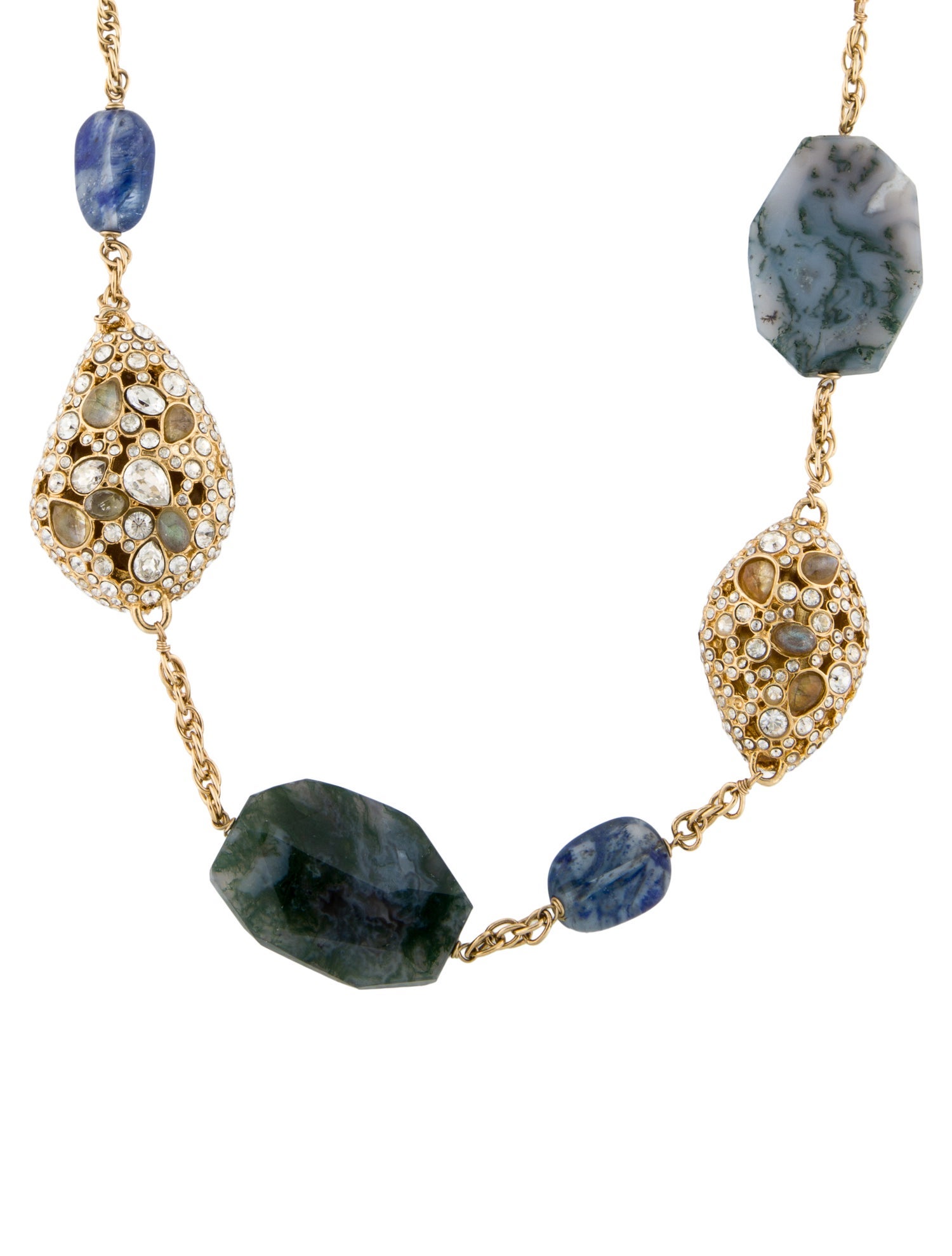 Alexis Bittar Crystal & Lucite Station Necklace