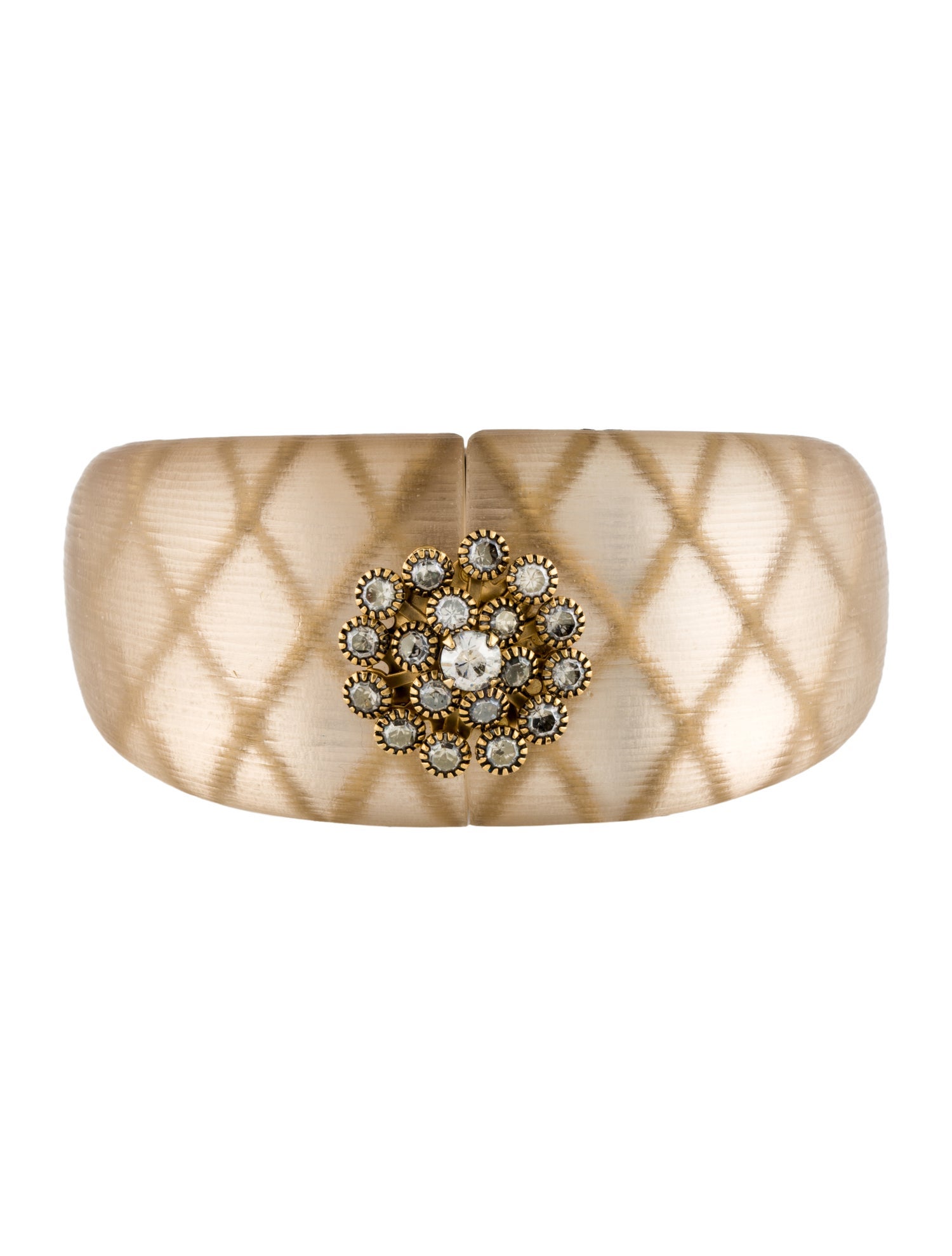 Alexis Bittar Lucite & Crystal Hinged Bangle Bracelet