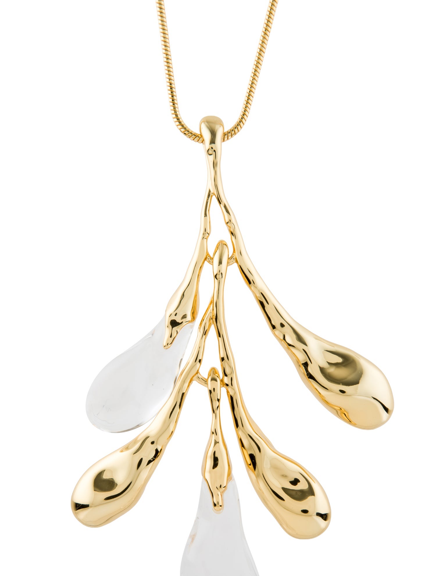 Alexis Bittar Liquid Lucite Sapling Pendant Necklace