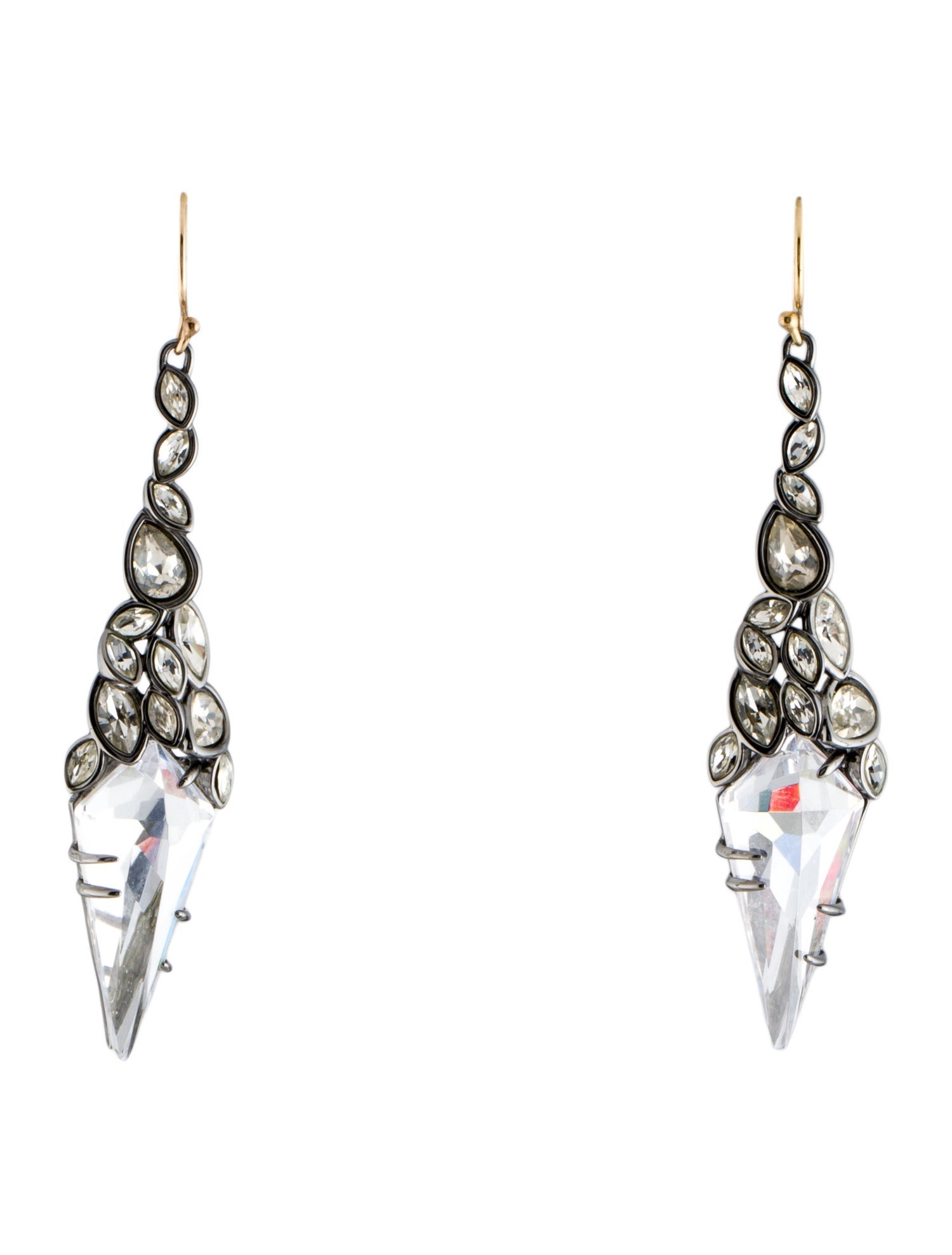Alexis Bittar Crystal Embellished Drop Earrings