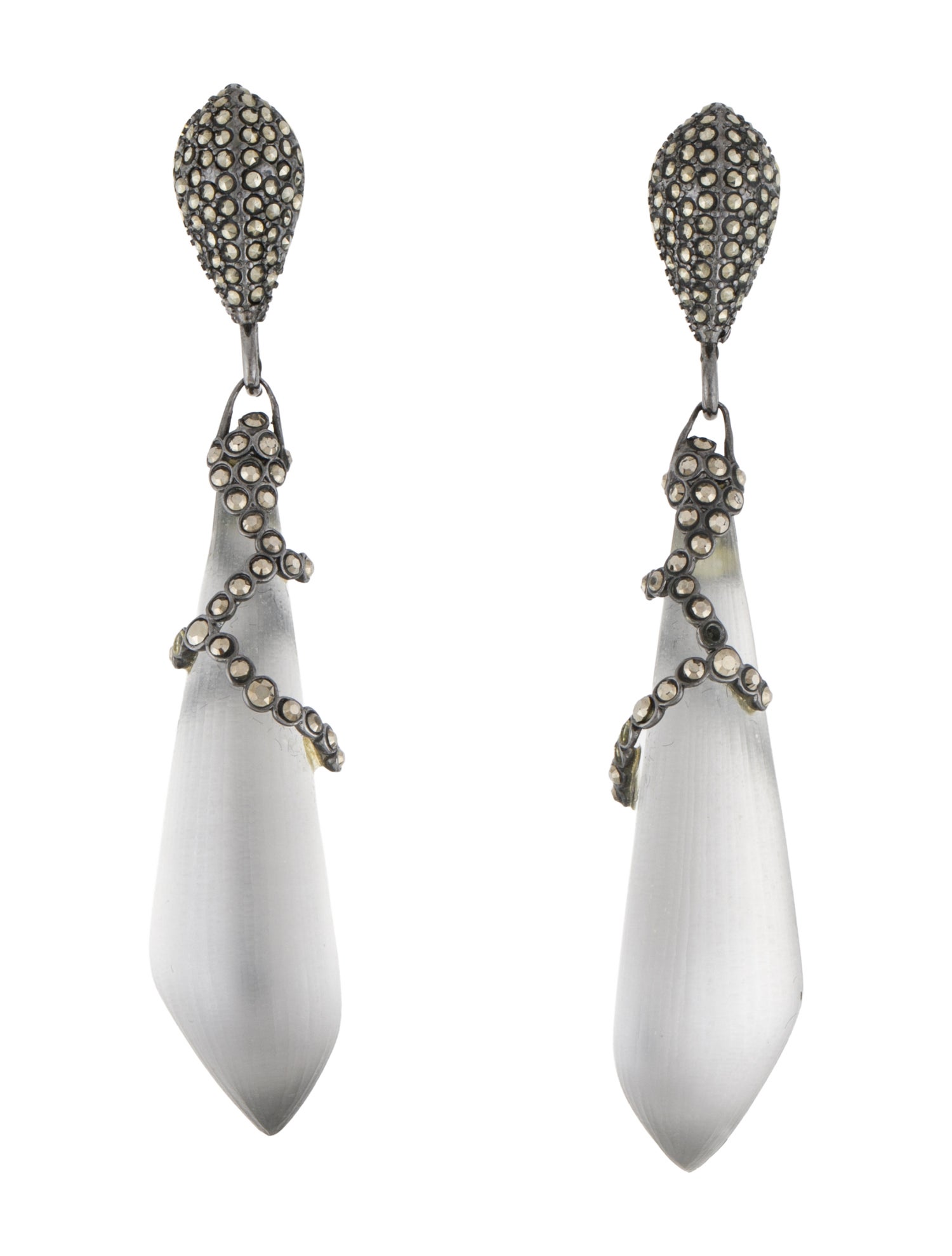 Alexis Bittar Lucite & Crystal Drop Earrings