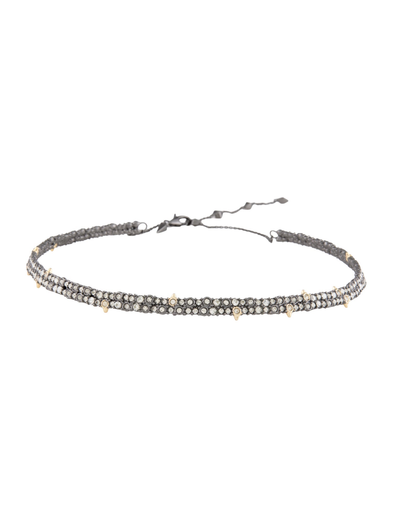 Alexis Bittar Crystal Encrusted Spike Choker
