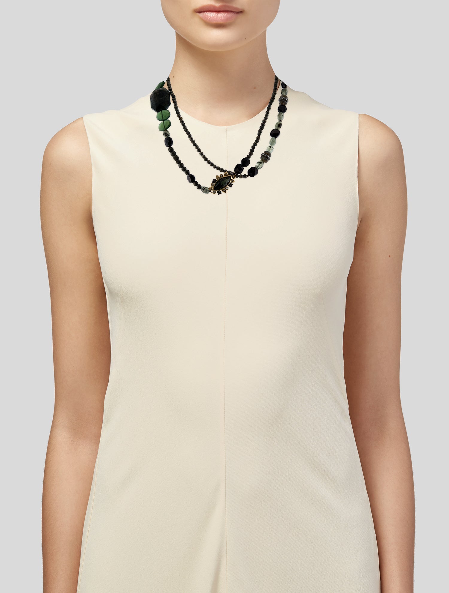 Alexis Bittar Crystal Beaded Station Necklace