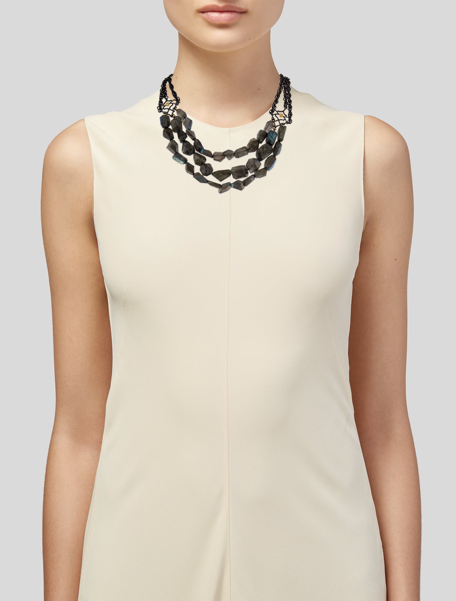 Alexis Bittar Crystal Beaded Collar Necklace