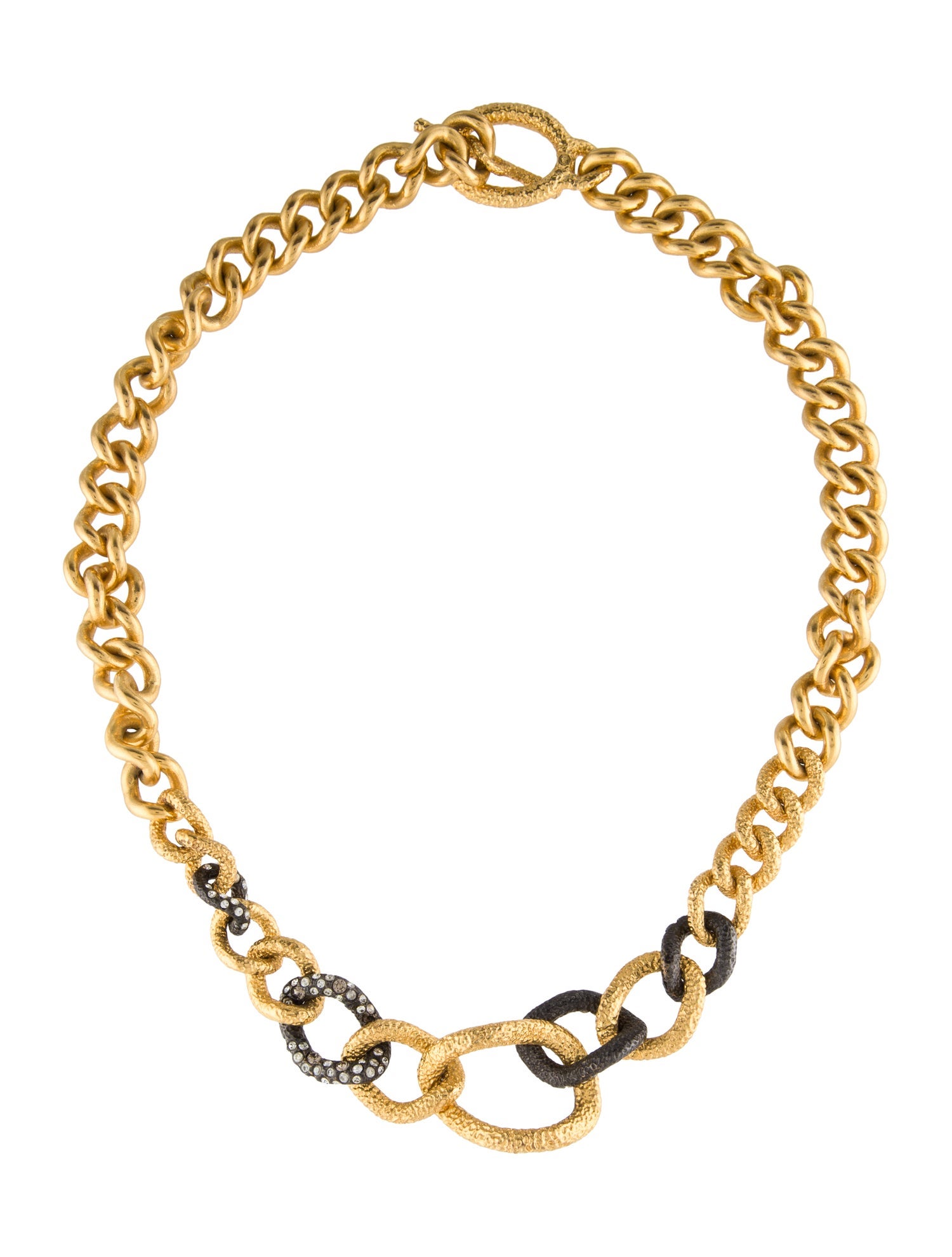 Alexis Bittar Crystal Encrusted Chain Collar Necklace