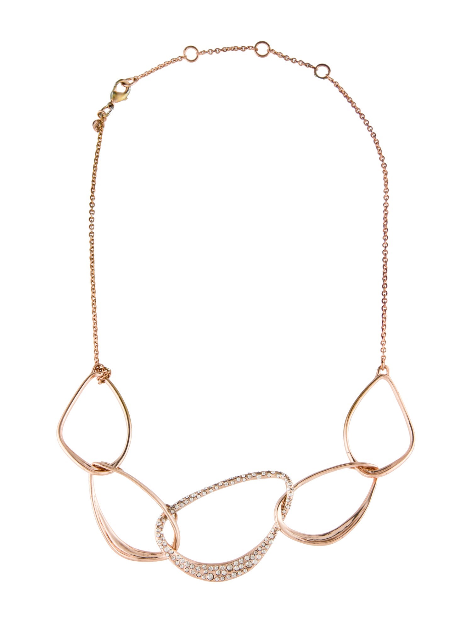 Alexis Bittar Crystal Encrusted Link Necklace