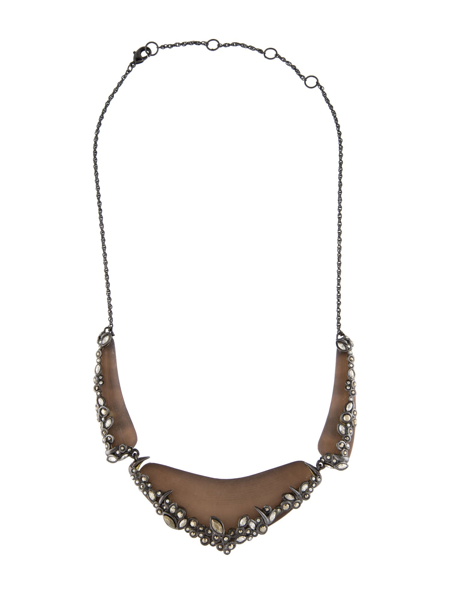 Alexis Bittar Crystal & Lucite Embellished Collar Necklace