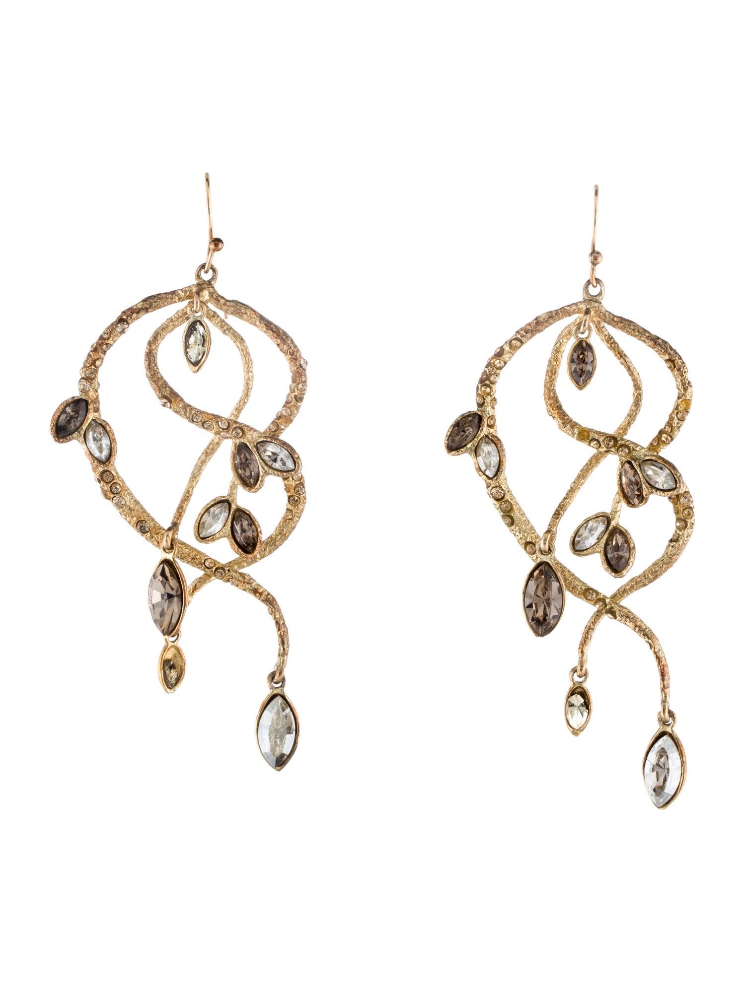 Alexis Bittar Crystal Encrusted Midnight Garden Spiral Earrings