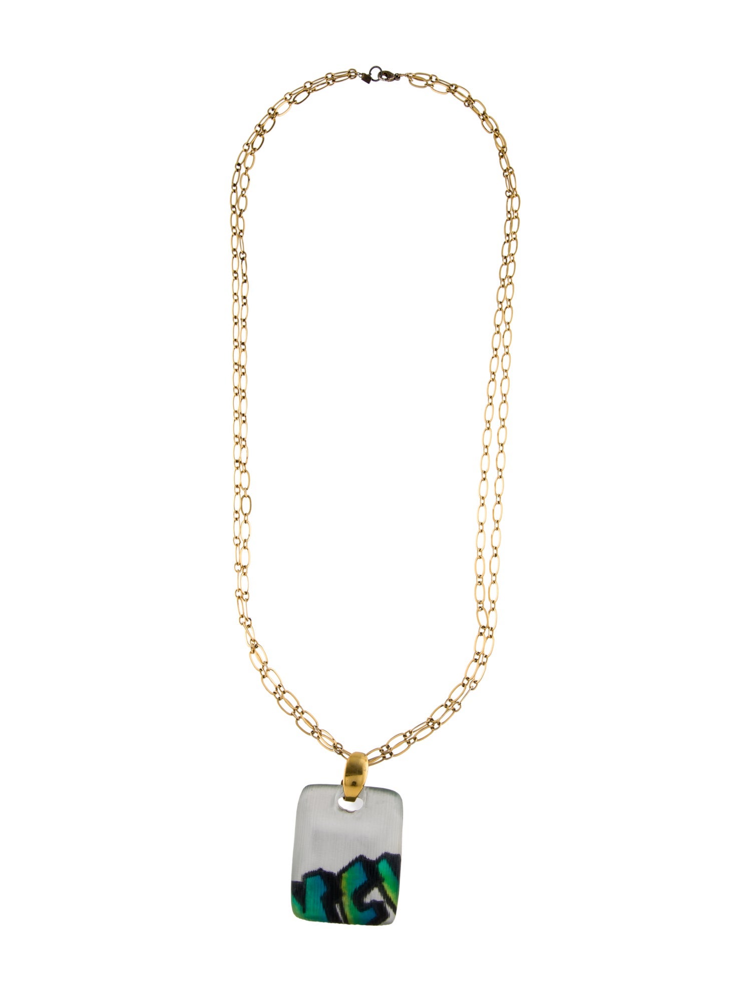 Alexis Bittar Lucite Pendant Necklace
