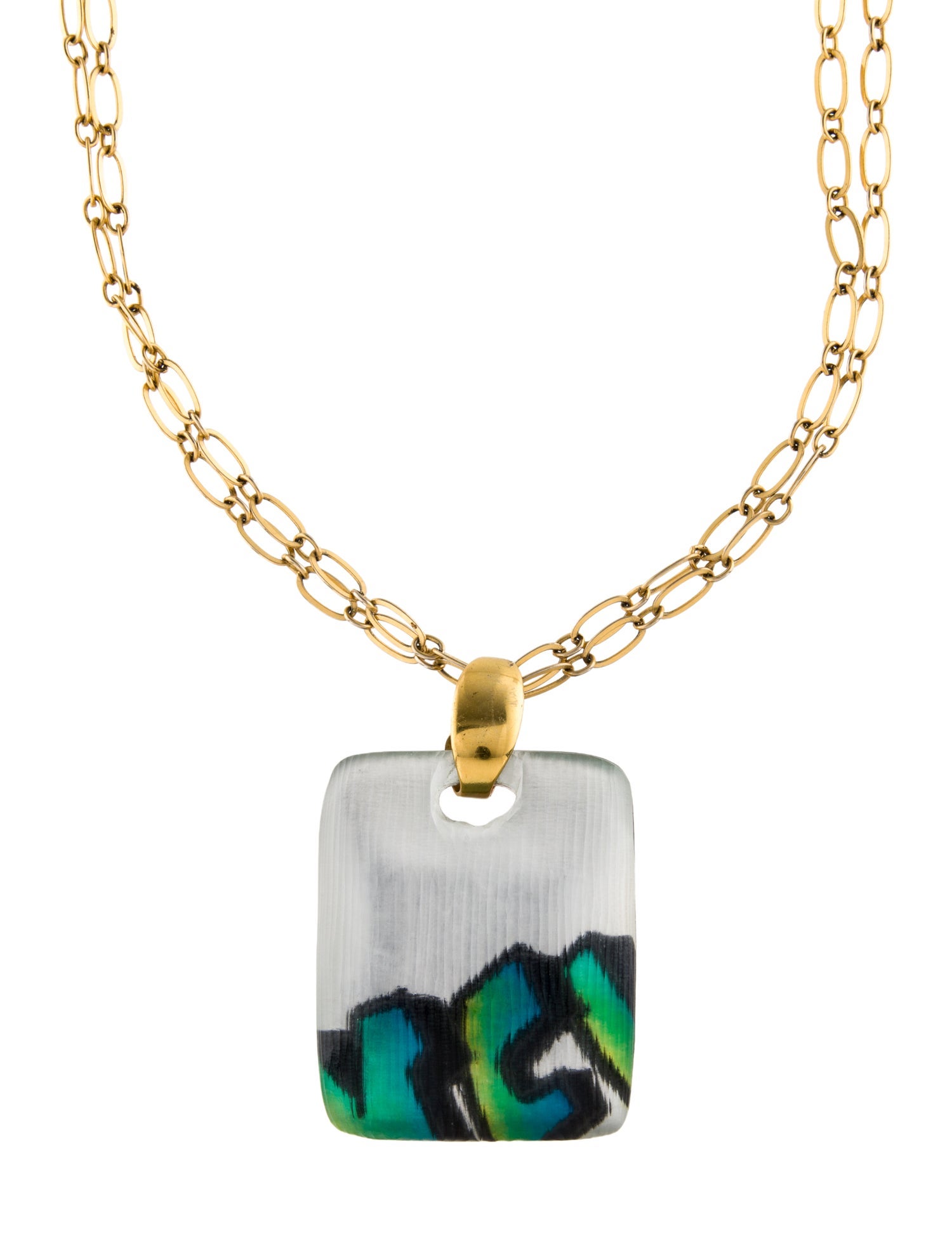 Alexis Bittar Lucite Pendant Necklace