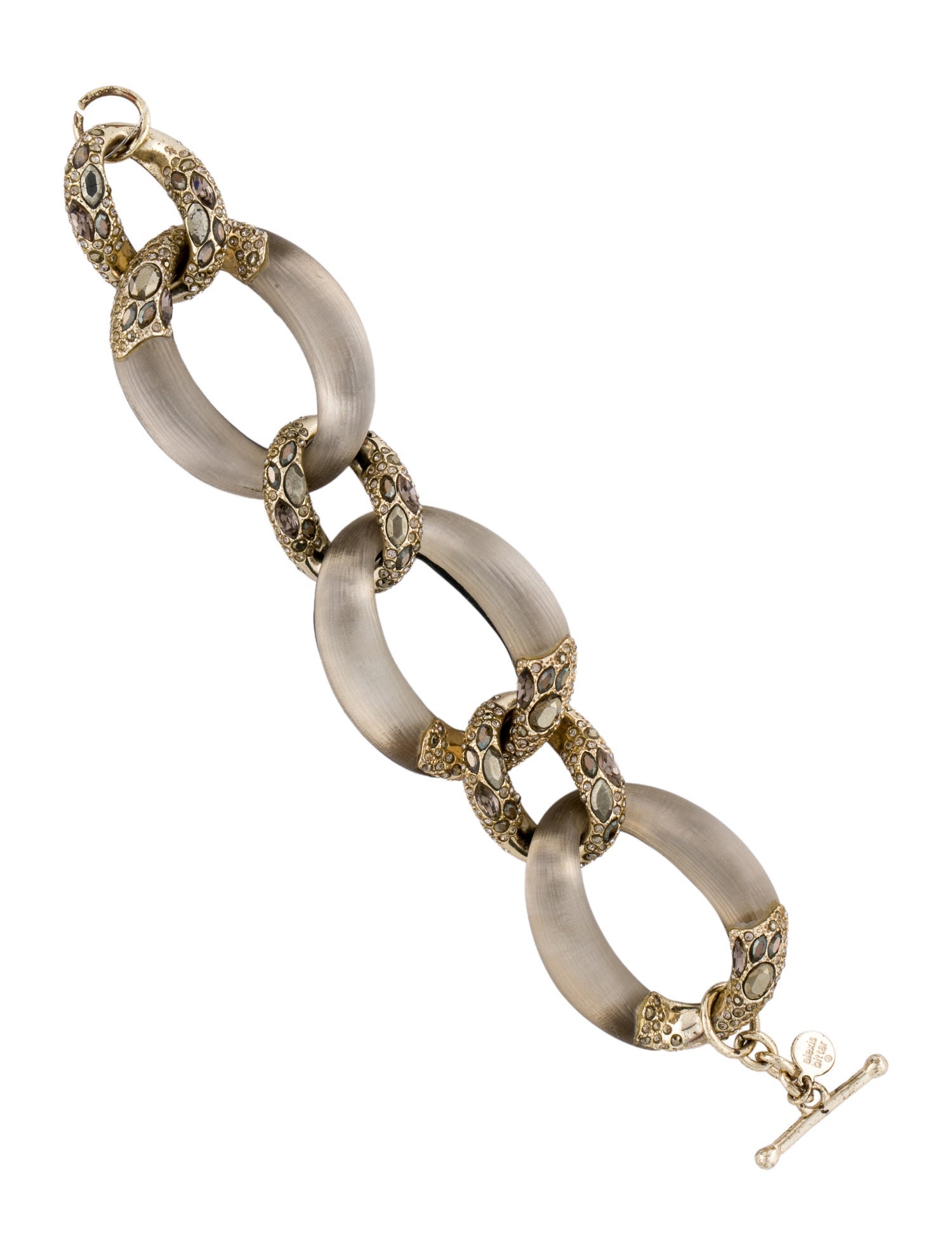 Alexis Bittar Lucite & Crystal Link Bracelet