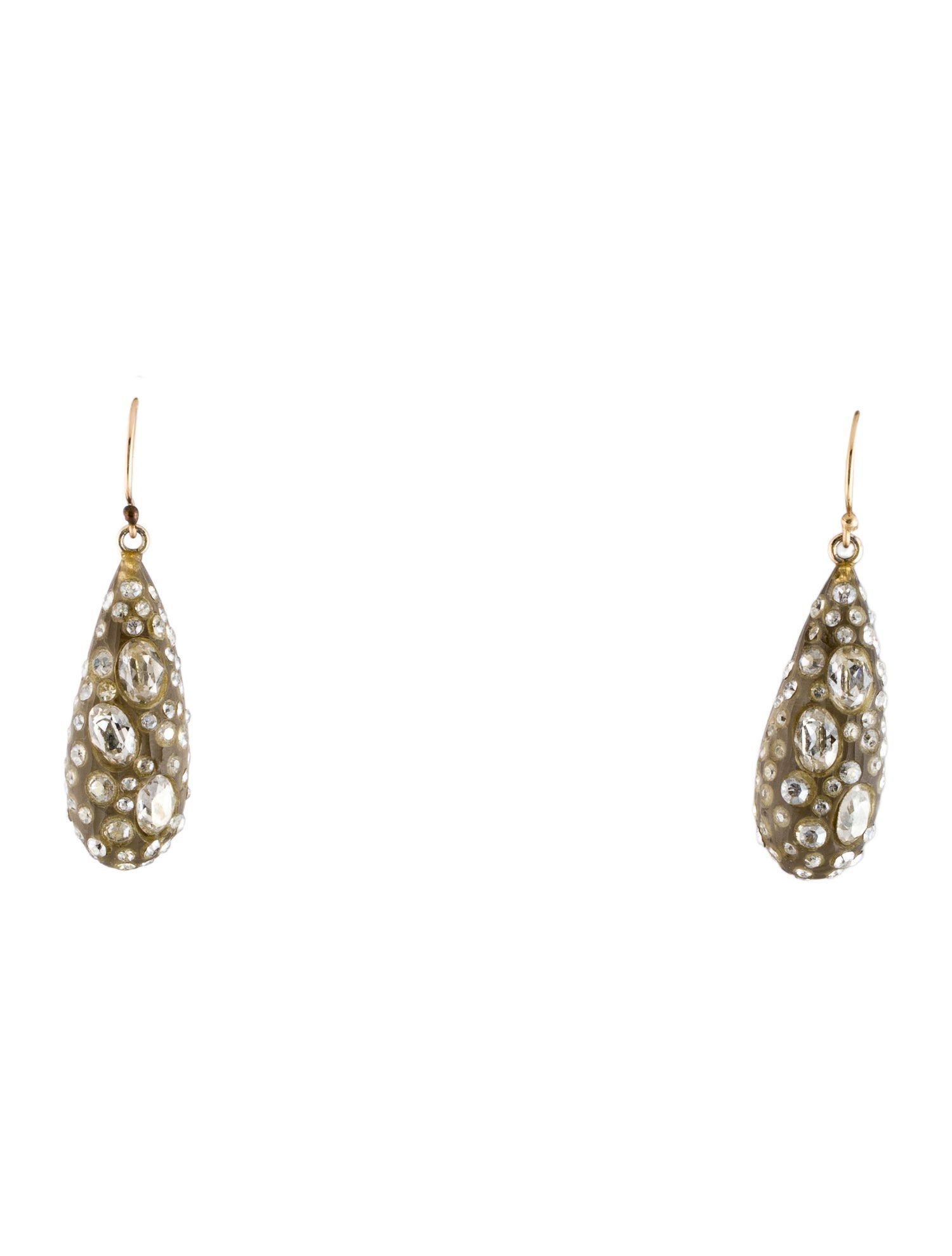Alexis Bittar Lucite & Crystal Dust Dewdrop Earrings