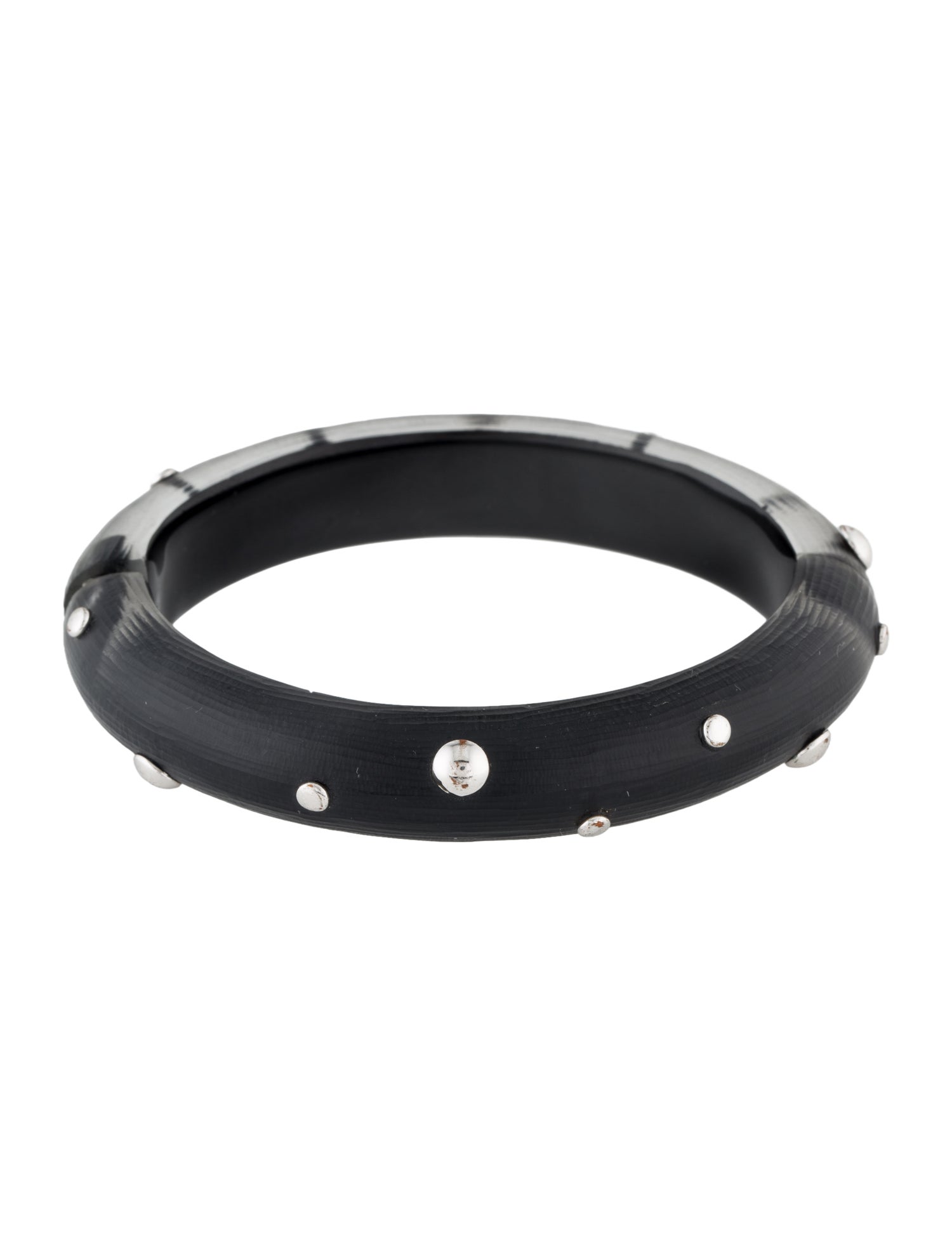 Alexis Bittar Lucite Studded Hinged Bangle Bracelet