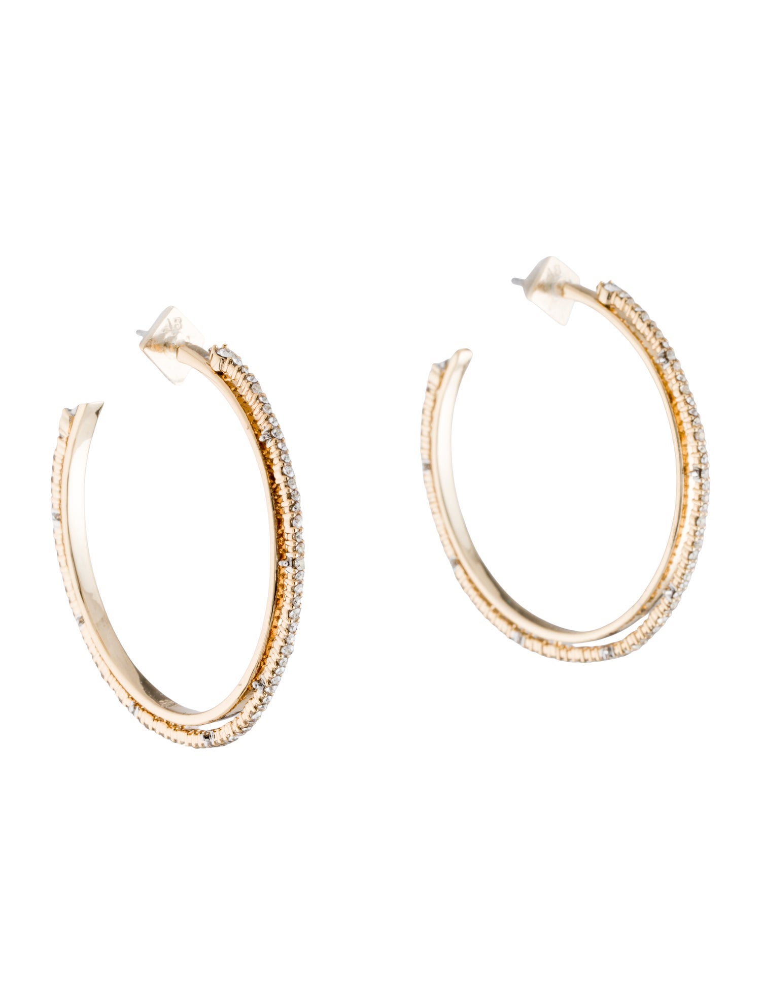 Alexis Bittar Crystal Encrusted Spiked Hoop Earrings