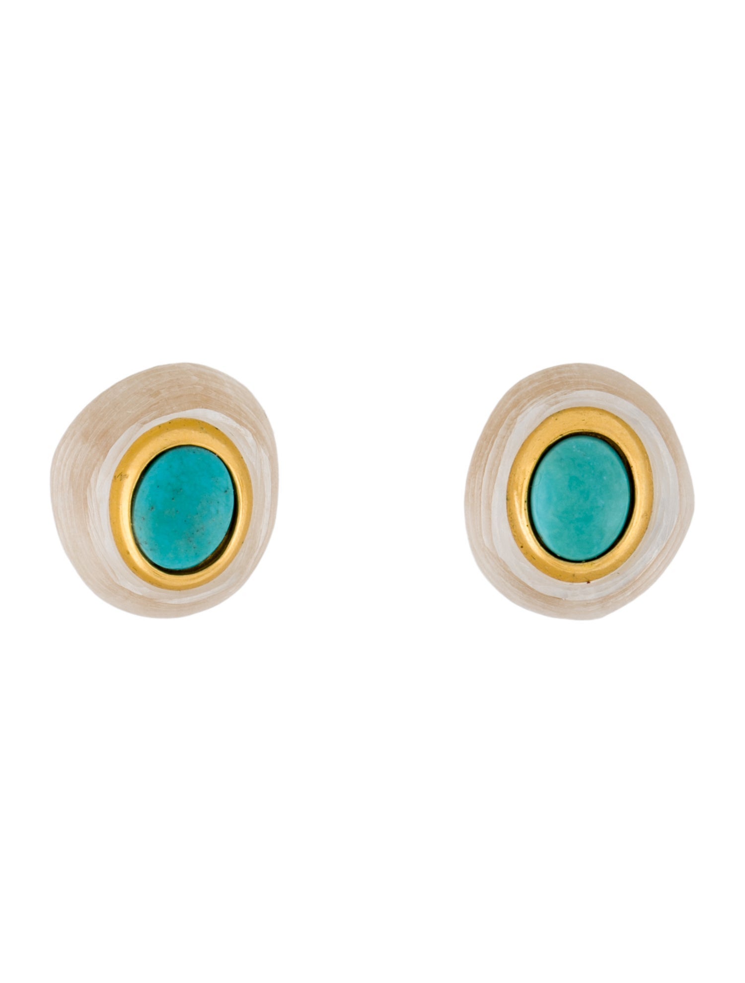 Alexis Bittar Lucite & Stone Stud Earrings