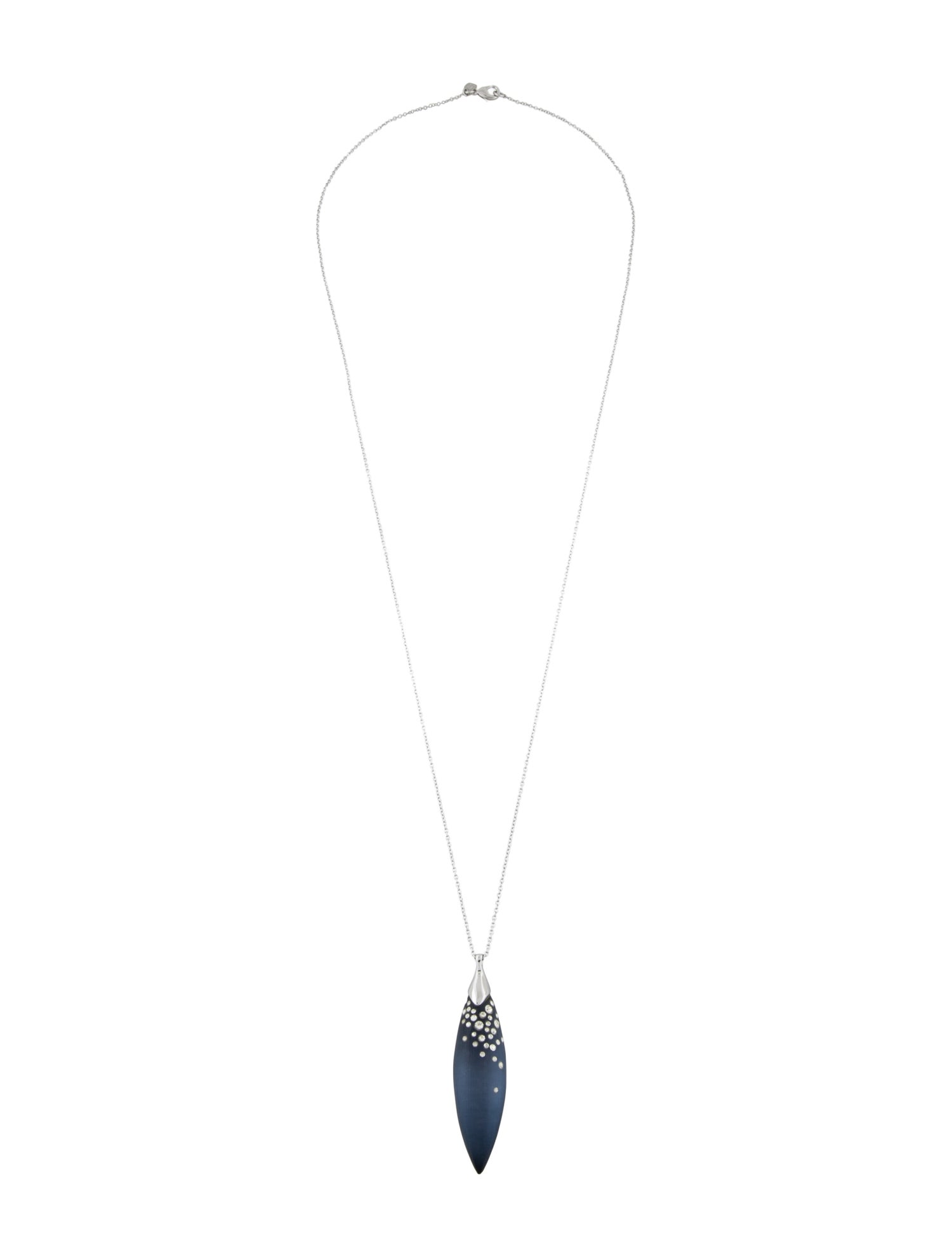 Alexis Bittar Crystal & Lucite Pendant Necklace