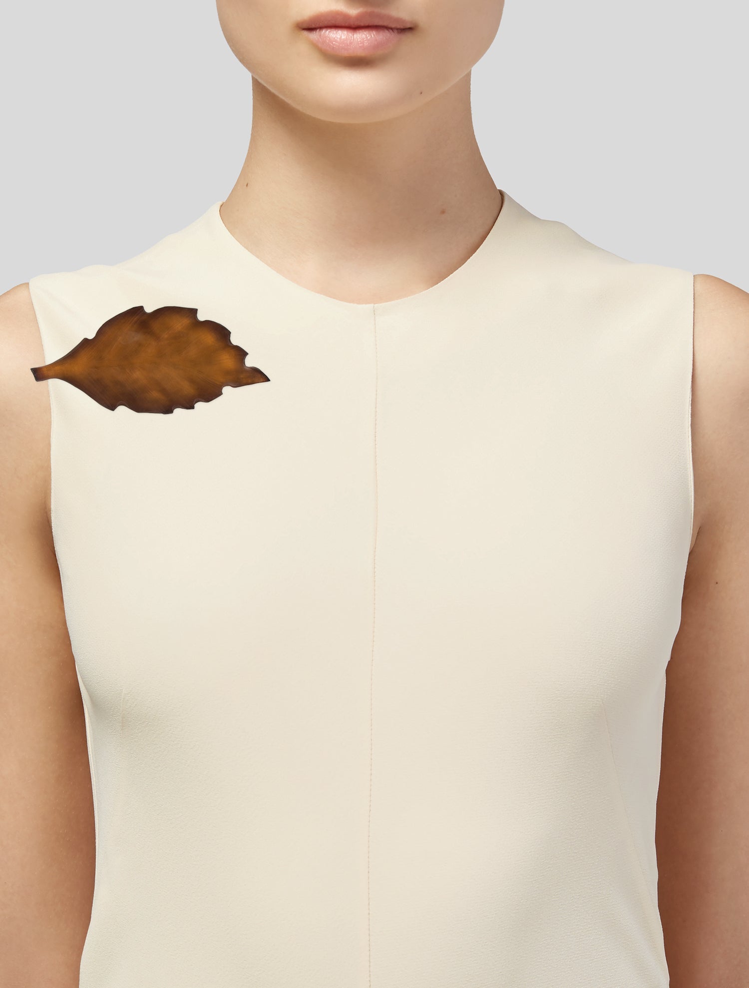 Alexis Bittar Lucite Leaf Brooch Pin