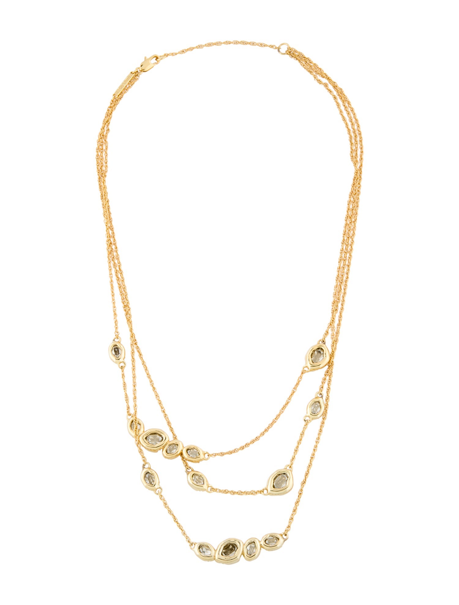 Alexis Bittar Crystal Layered Molten Station Necklace