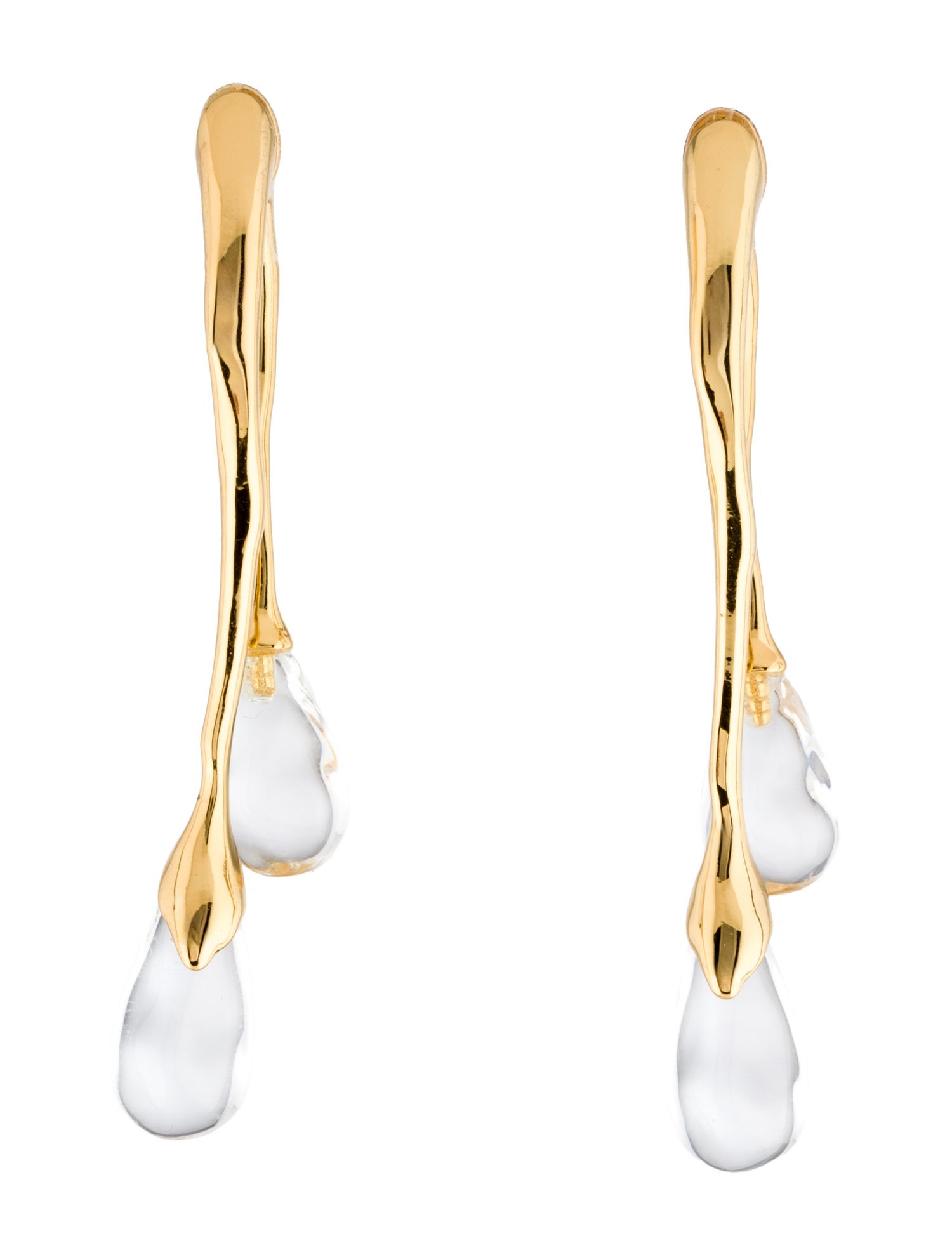 Alexis Bittar Lucite Front Back Double Drop Earrings