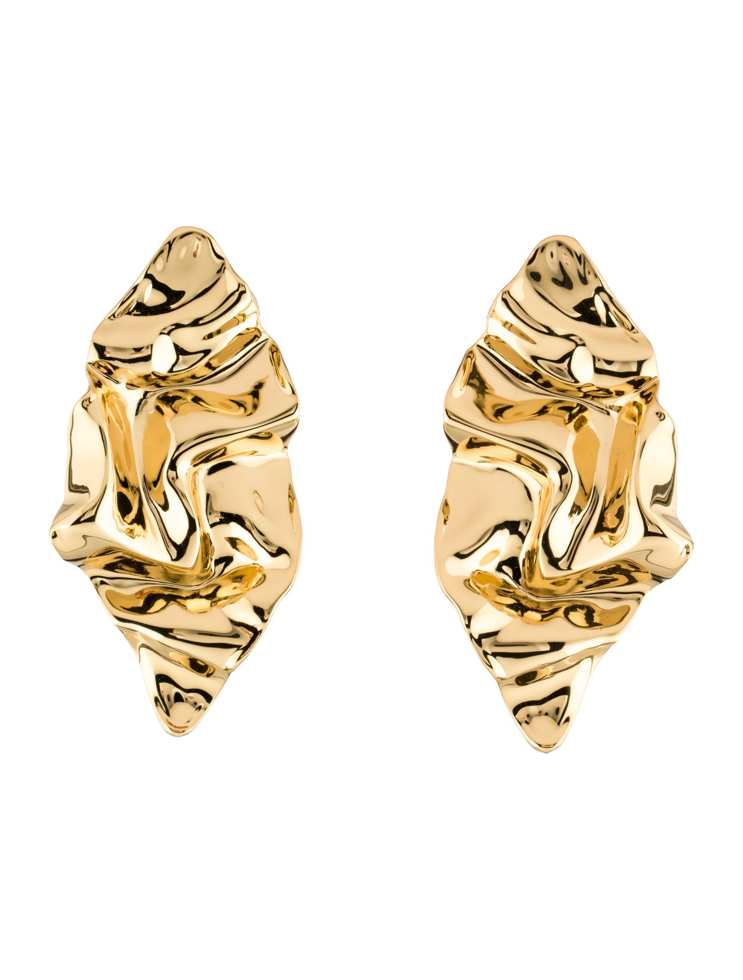 Alexis Bittar Crumpled Large Post Drop Earrings