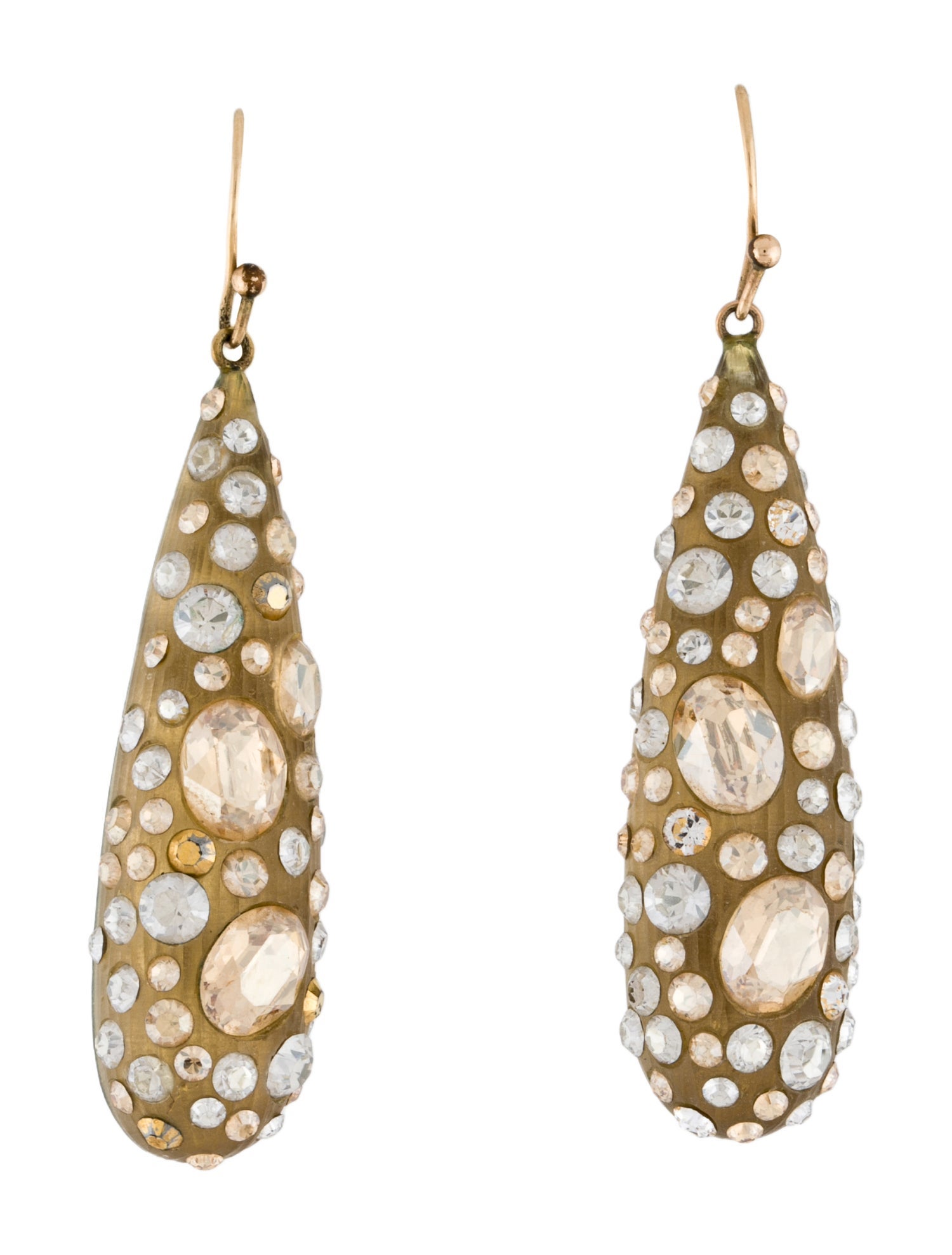 Alexis Bittar Lucite & Crystal Encrusted Drop Earrings