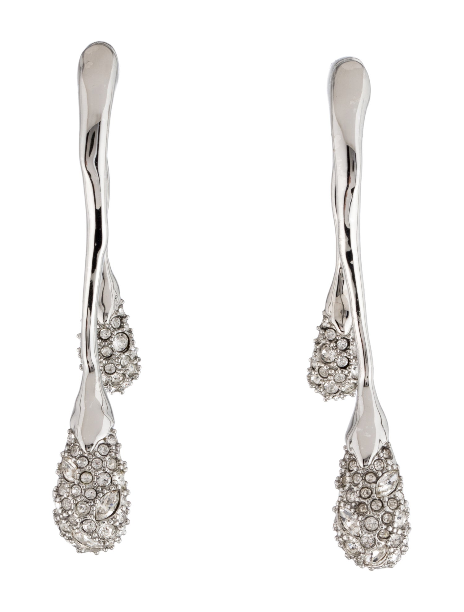 Alexis Bittar Solanales Front-Back Double Drop Crystal Earrings