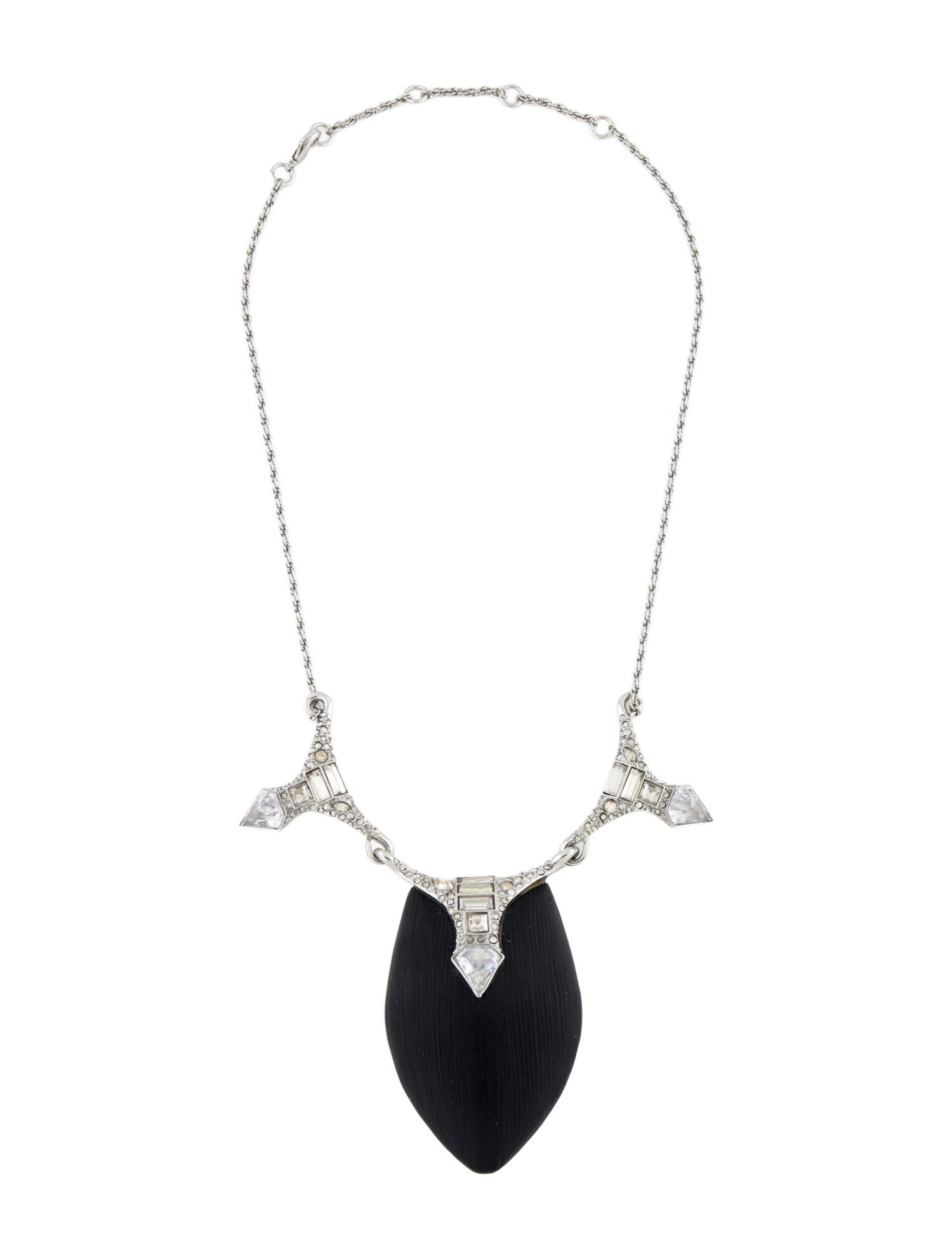 Alexis Bittar Lucite & Crystal Collar Necklace
