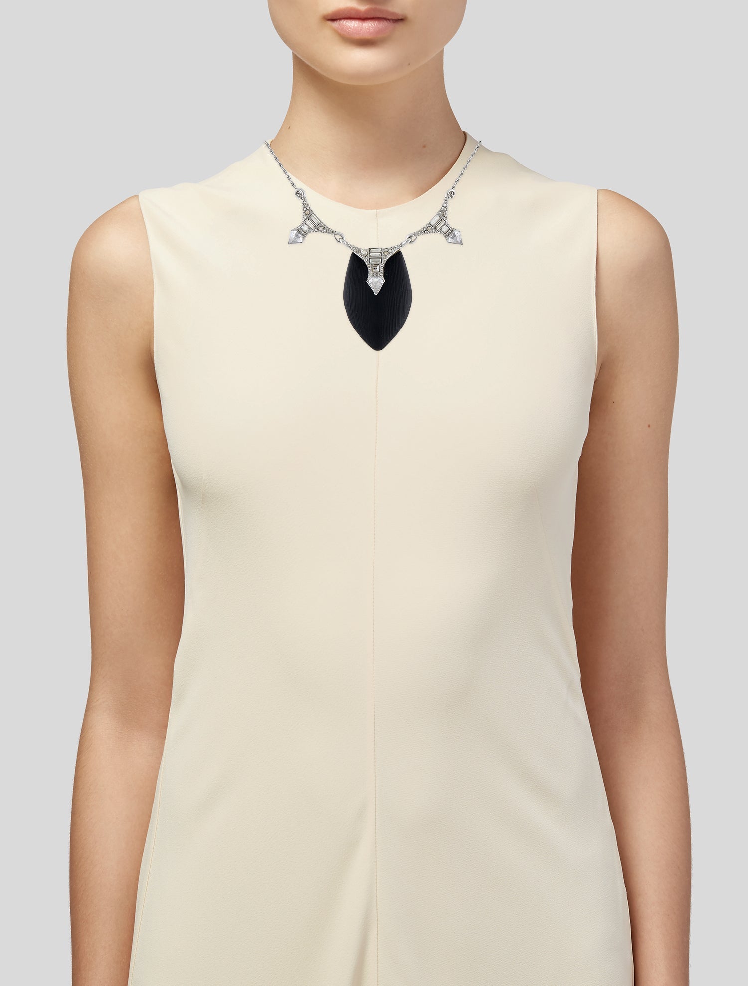 Alexis Bittar Lucite & Crystal Collar Necklace