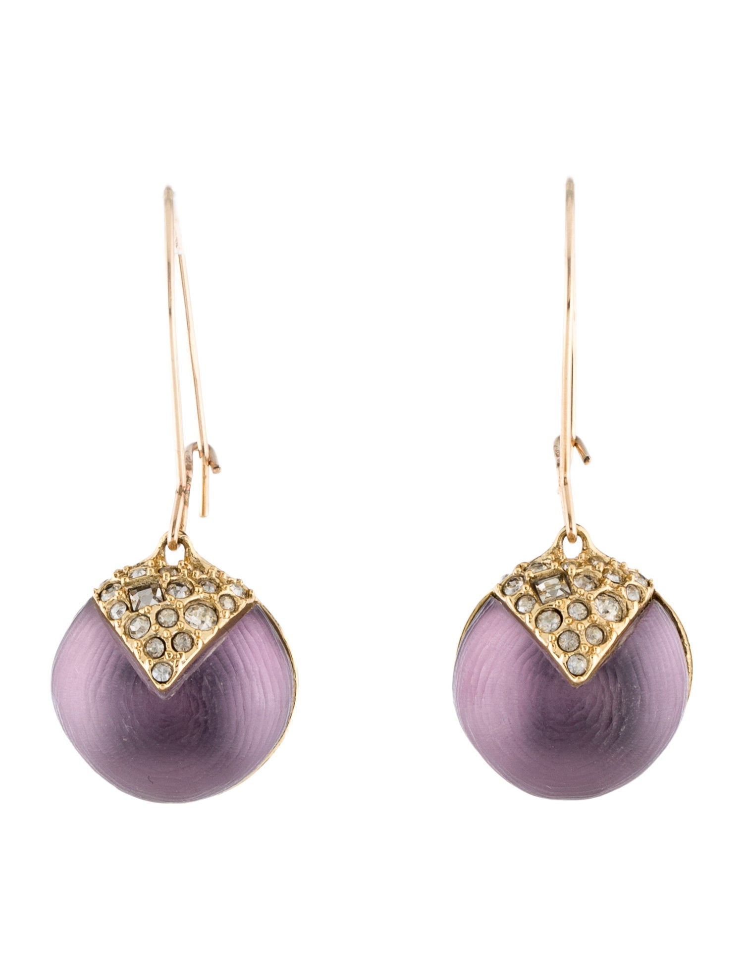Alexis Bittar Crystal Encrusted Origami Inlay Drop Earrings