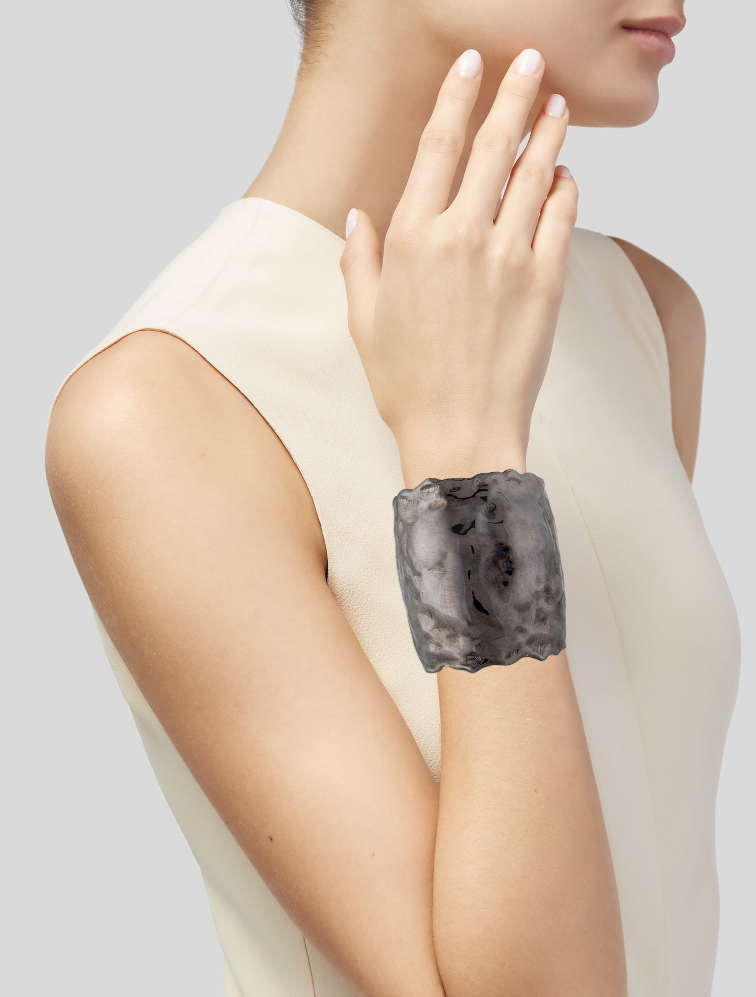 Alexis Bittar Wide Molten Cuff Bracelet
