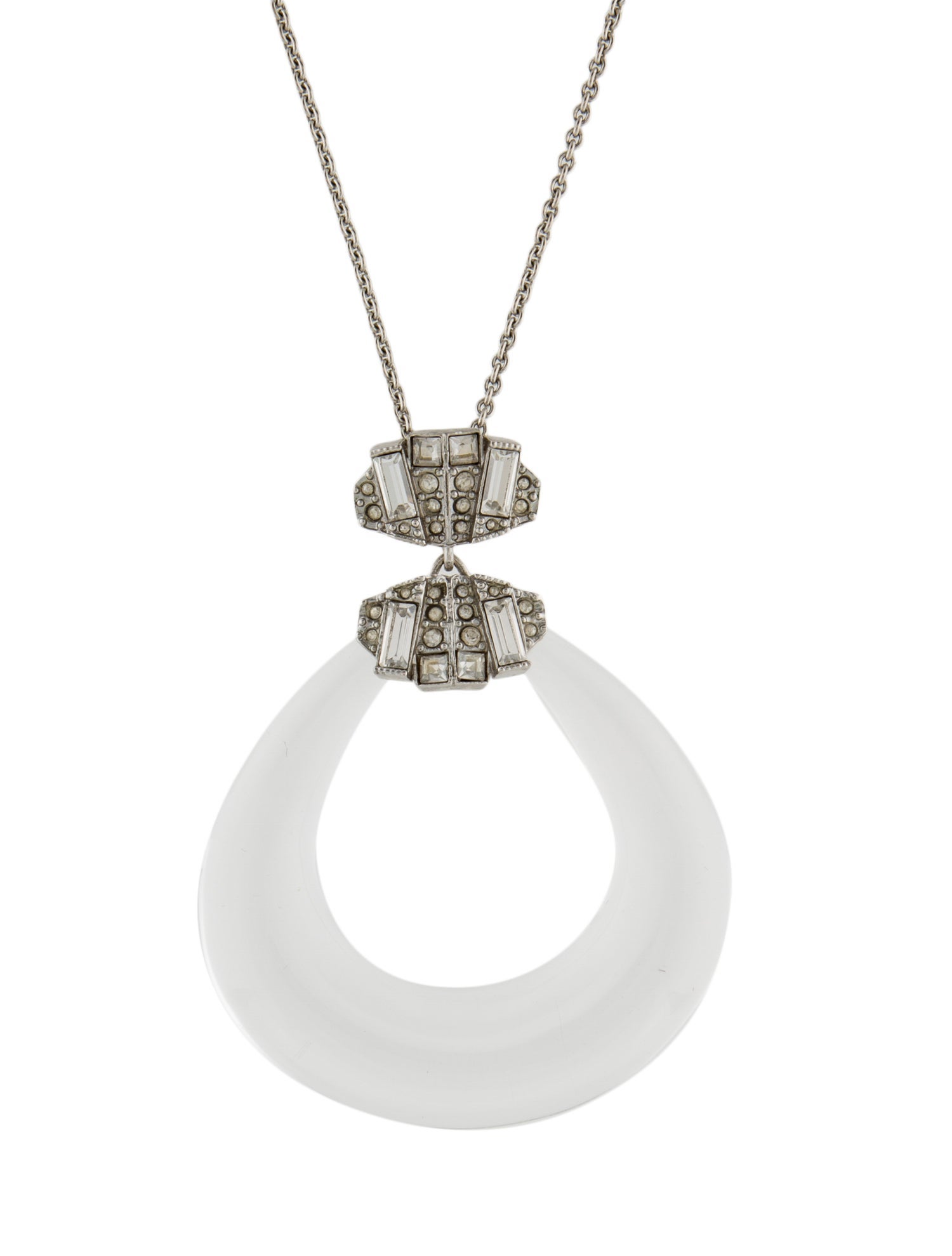 Alexis Bittar Crystal & Resin Pendant Necklace