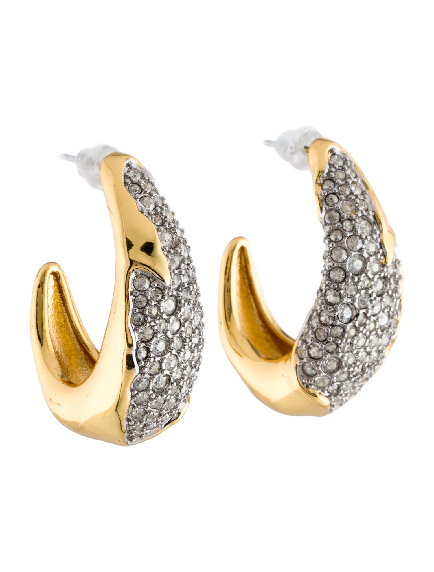 Alexis Bittar Solanales Crystal Hoop Earrings