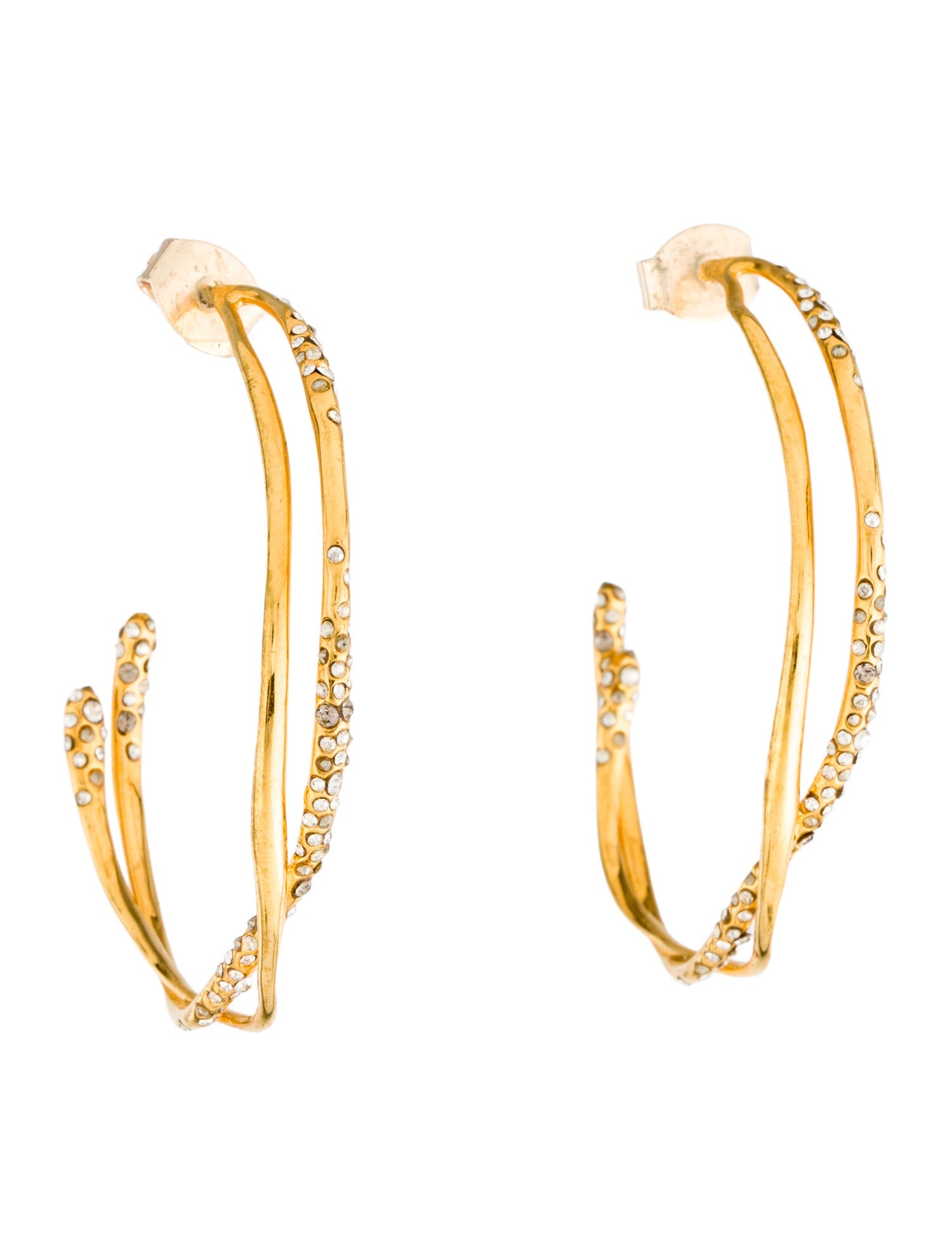 Alexis Bittar Crystal Hoop Earrings