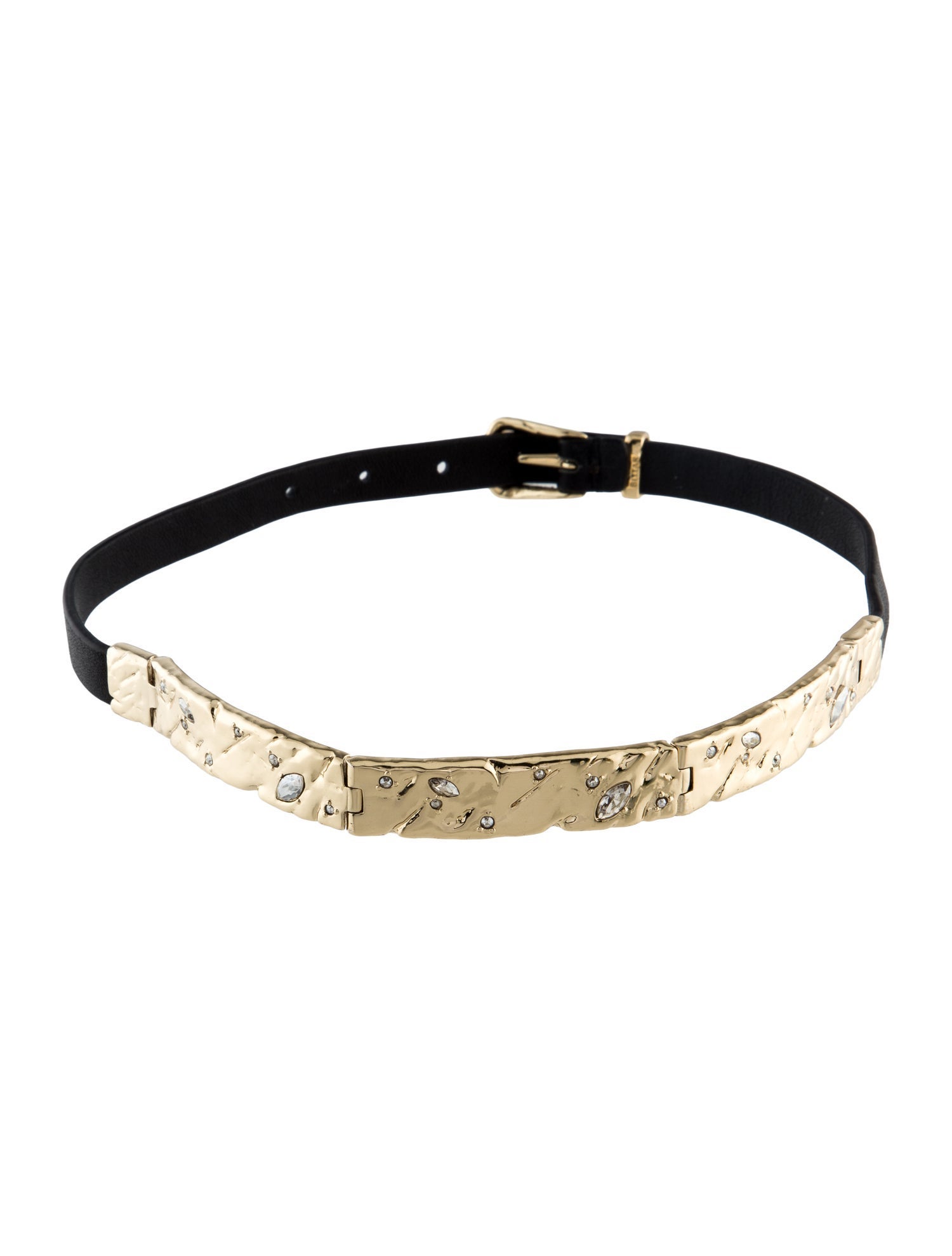 Alexis Bittar Hinged Leather Choker Necklace