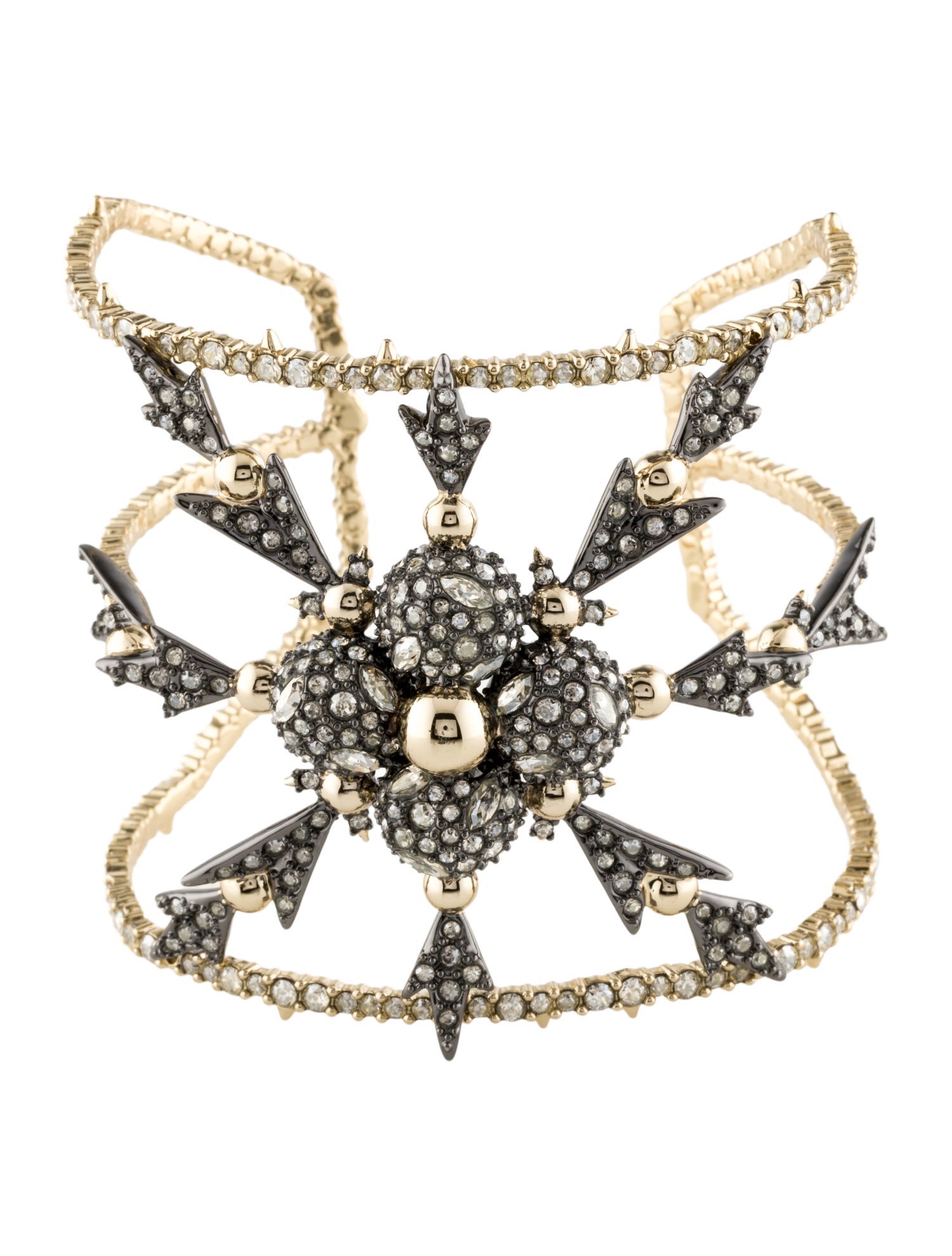 Alexis Bittar Crystal Snowflake Cuff Bracelet