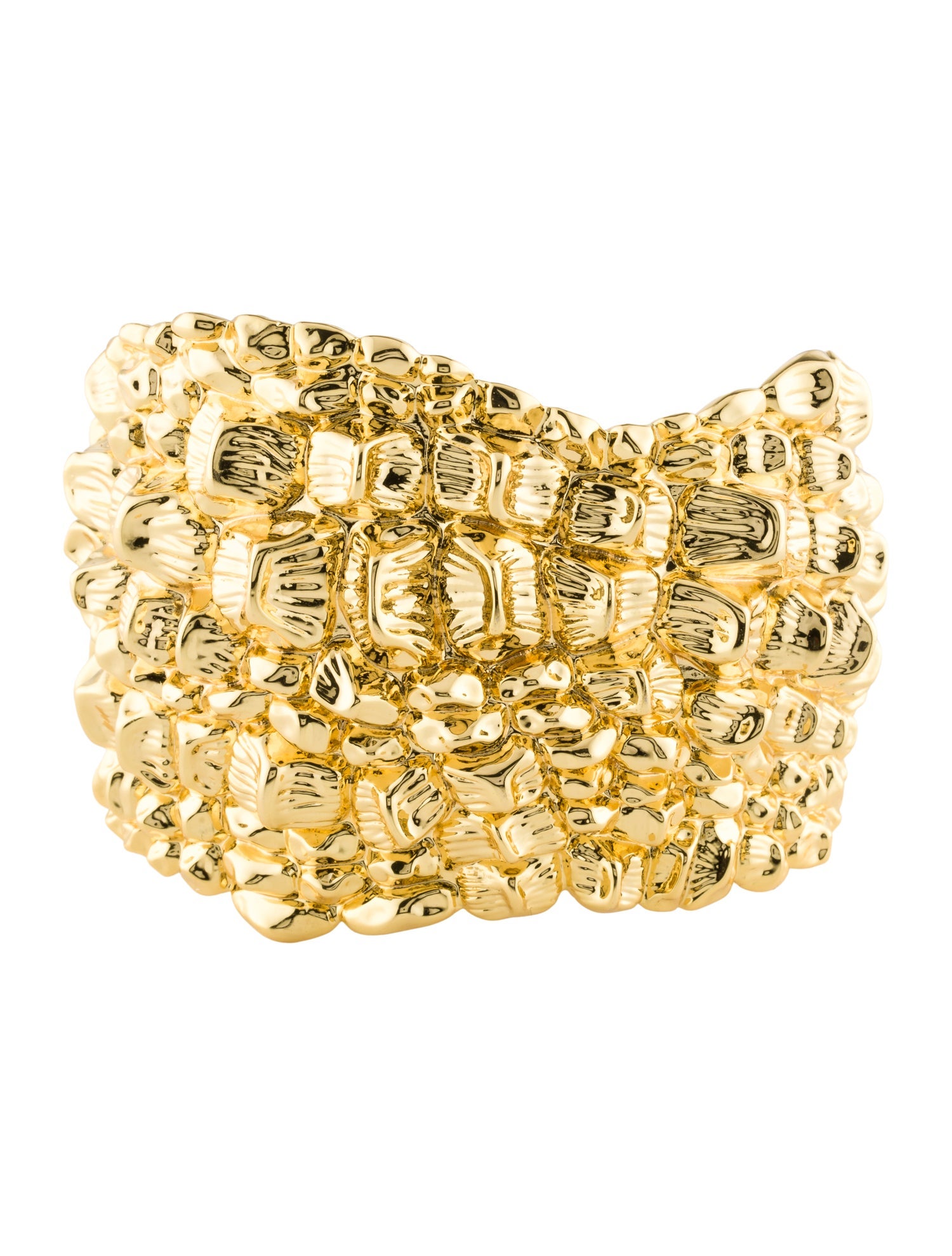 Alexis Bittar Brut Croco Cuff Bracelet