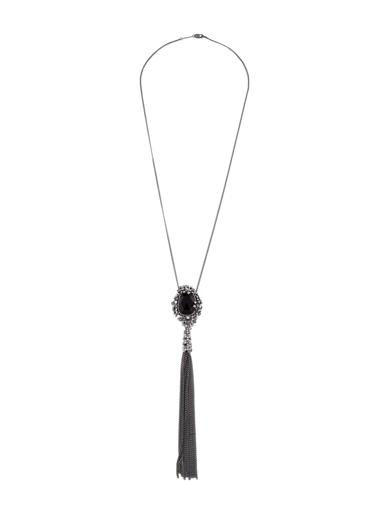 Alexis Bittar Crystal Tassel Pendant Necklace
