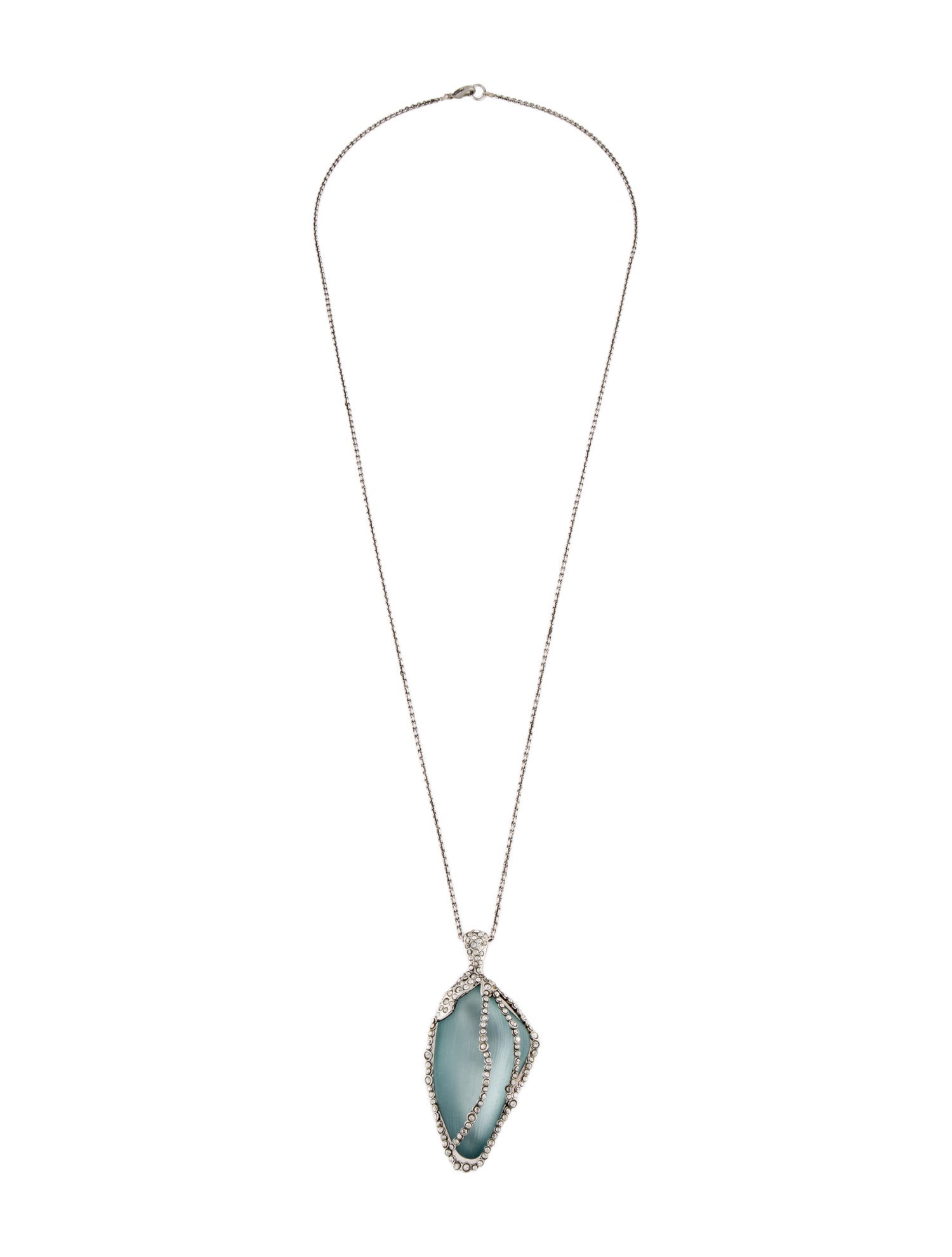 Alexis Bittar Crystal & Lucite Pendant Necklace